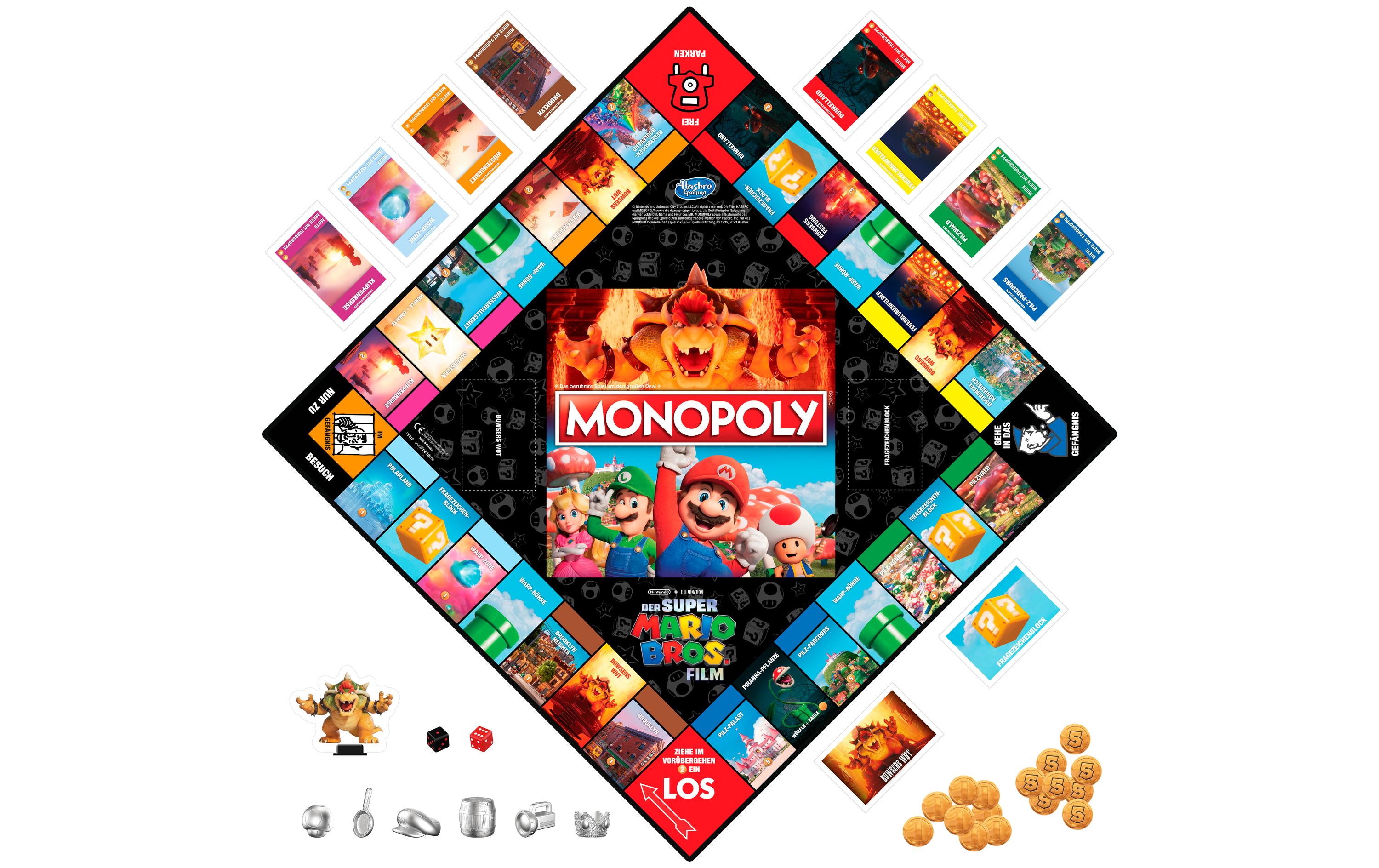 Hasbro Gaming Familienspiel Monopoly Super Mario Bros. Film Edition