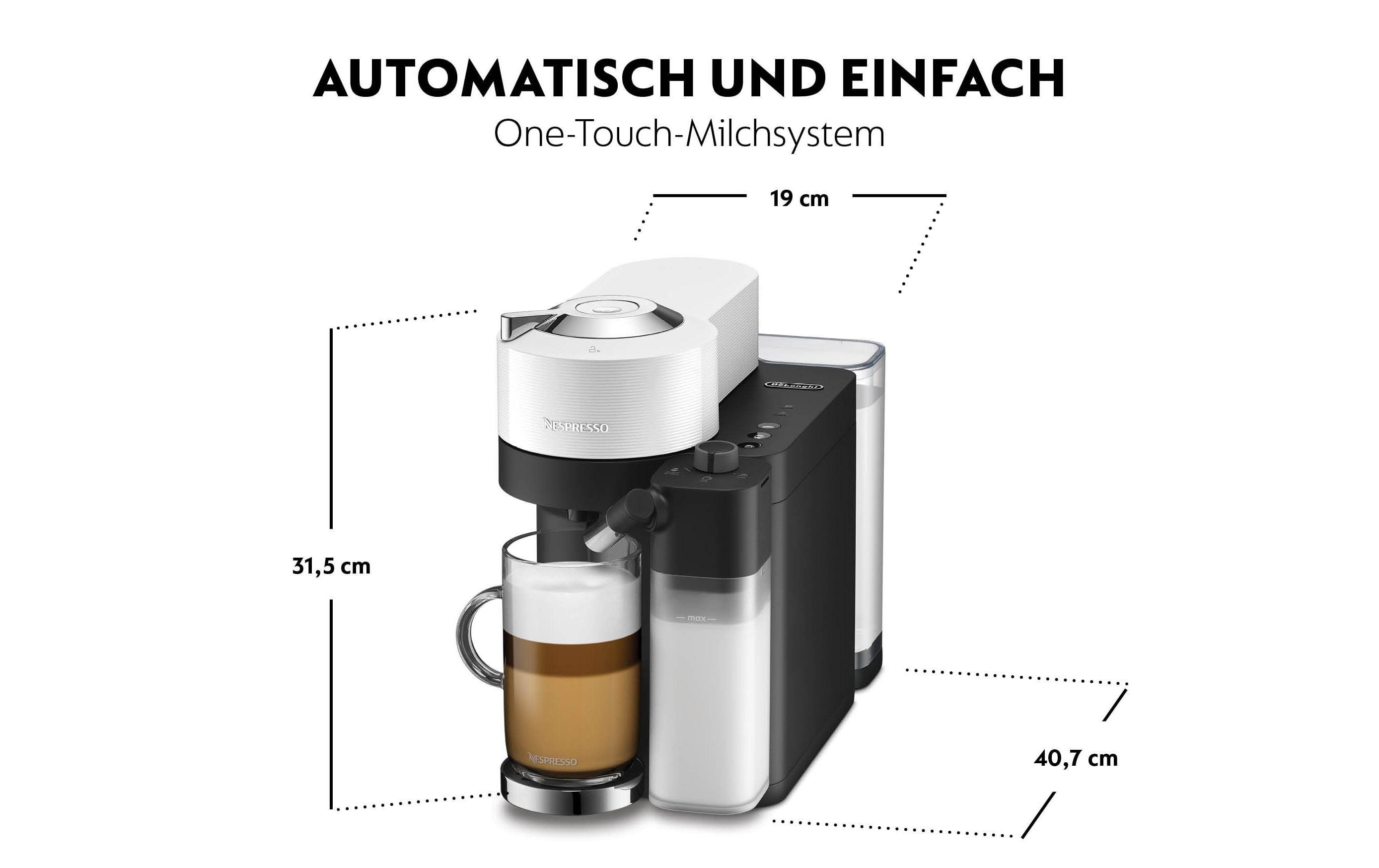 De'Longhi Kaffeemaschine Nespresso Vertuo Lattissima ENV300.W Weiss