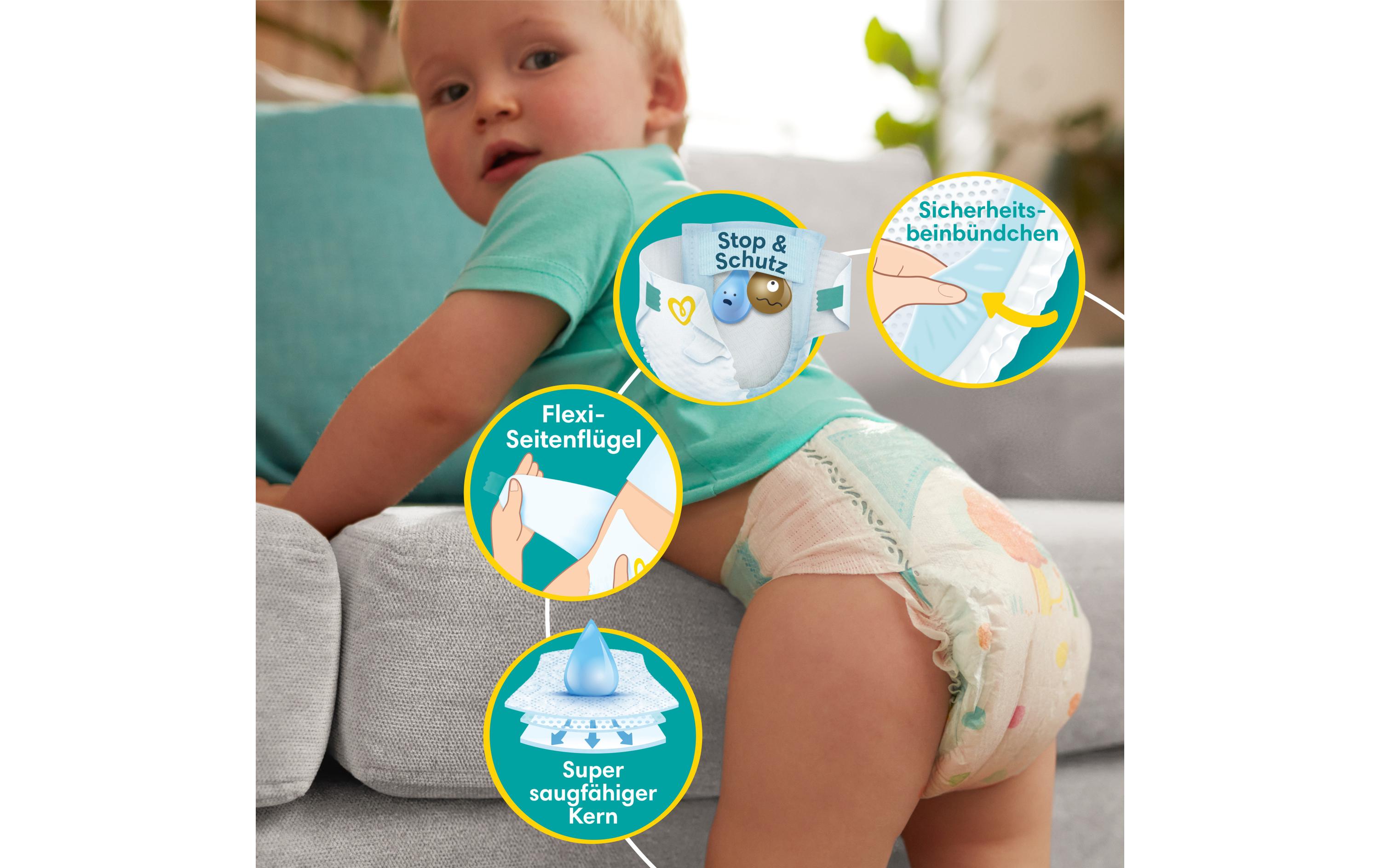 Pampers Windeln Baby Dry Extra Large Grösse 6+