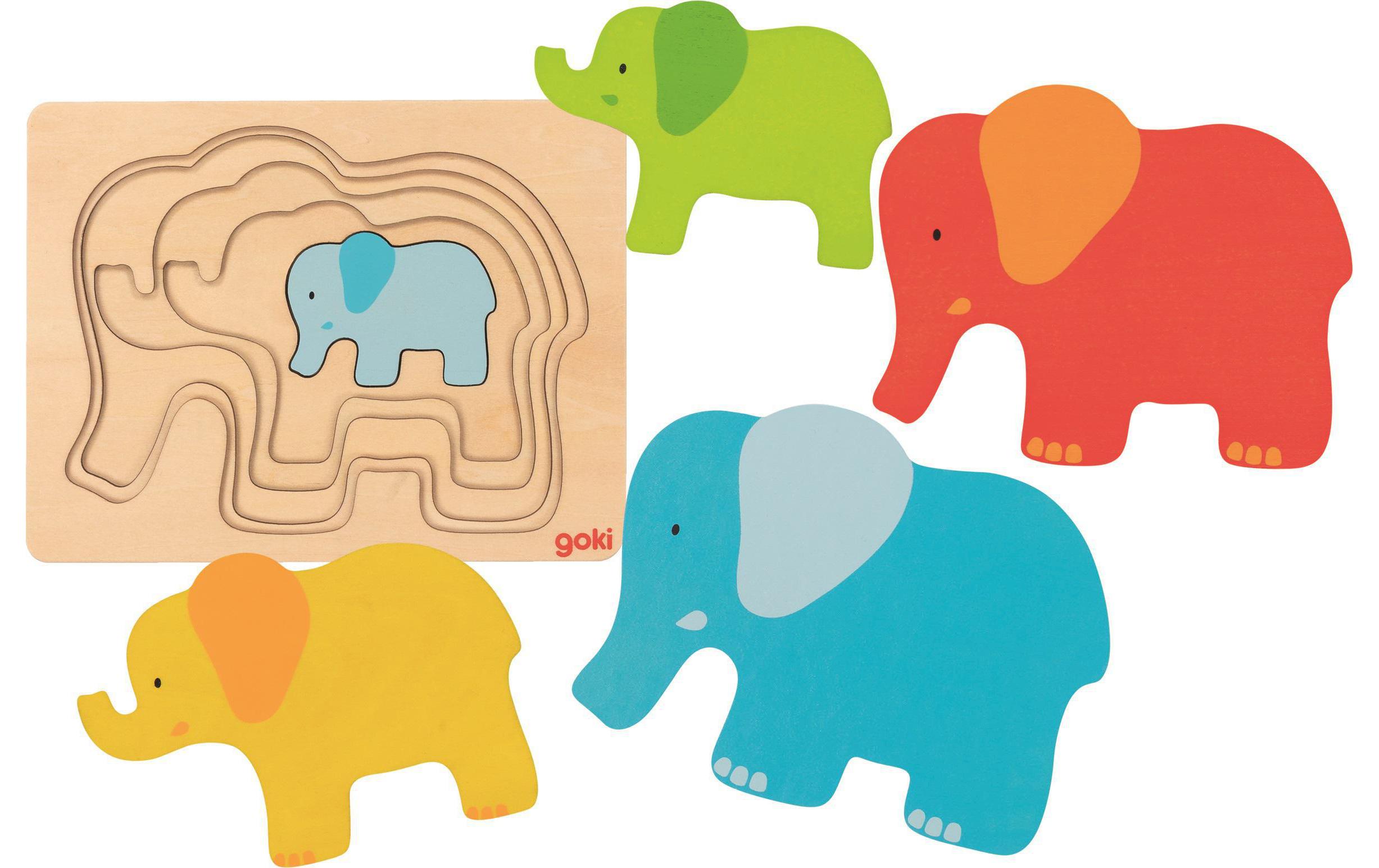 Goki Holzpuzzle Elefant