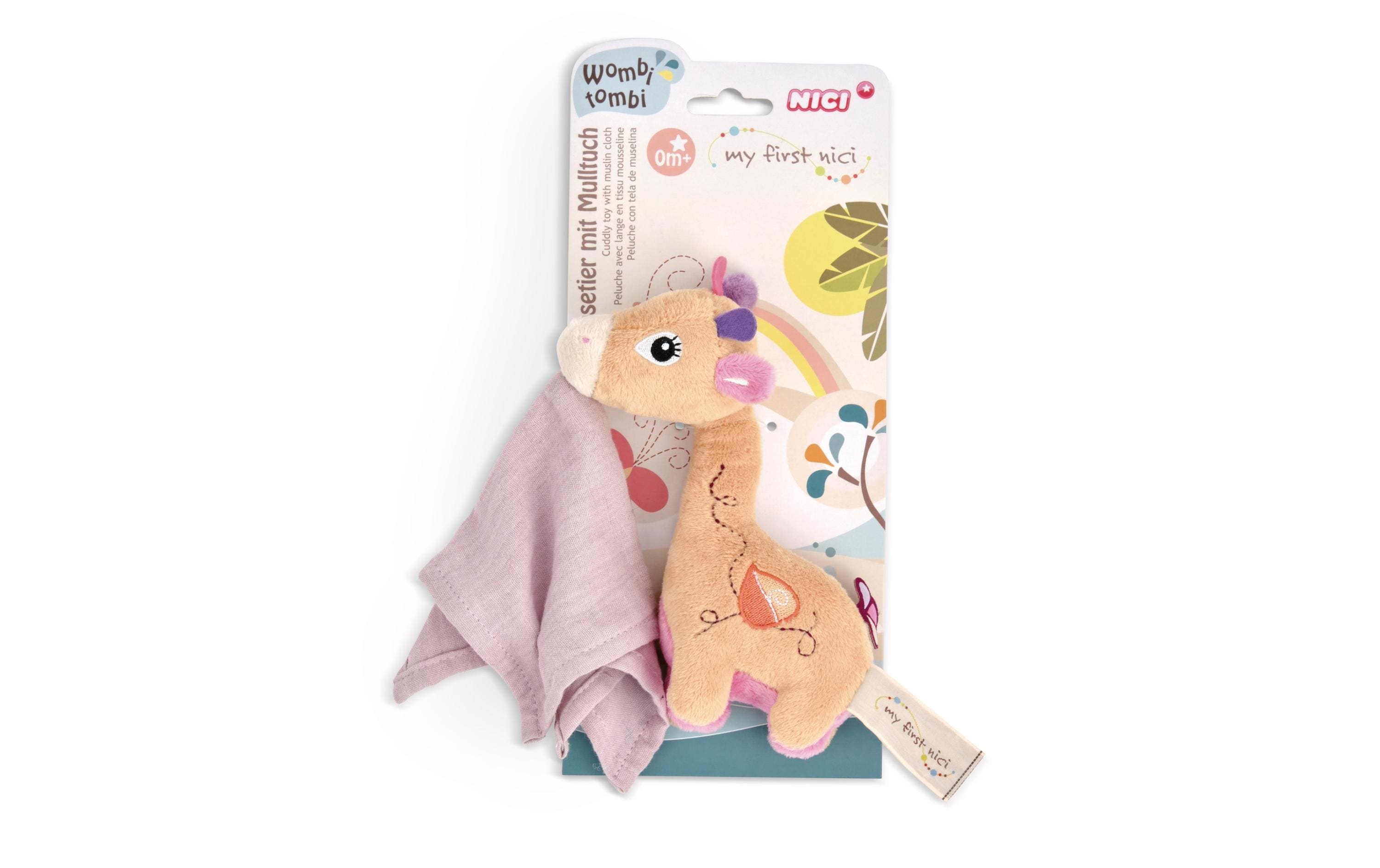 My First Nici Stehendes Schmusetier Giraffe Sasuma mit Mulltuch 16 cm