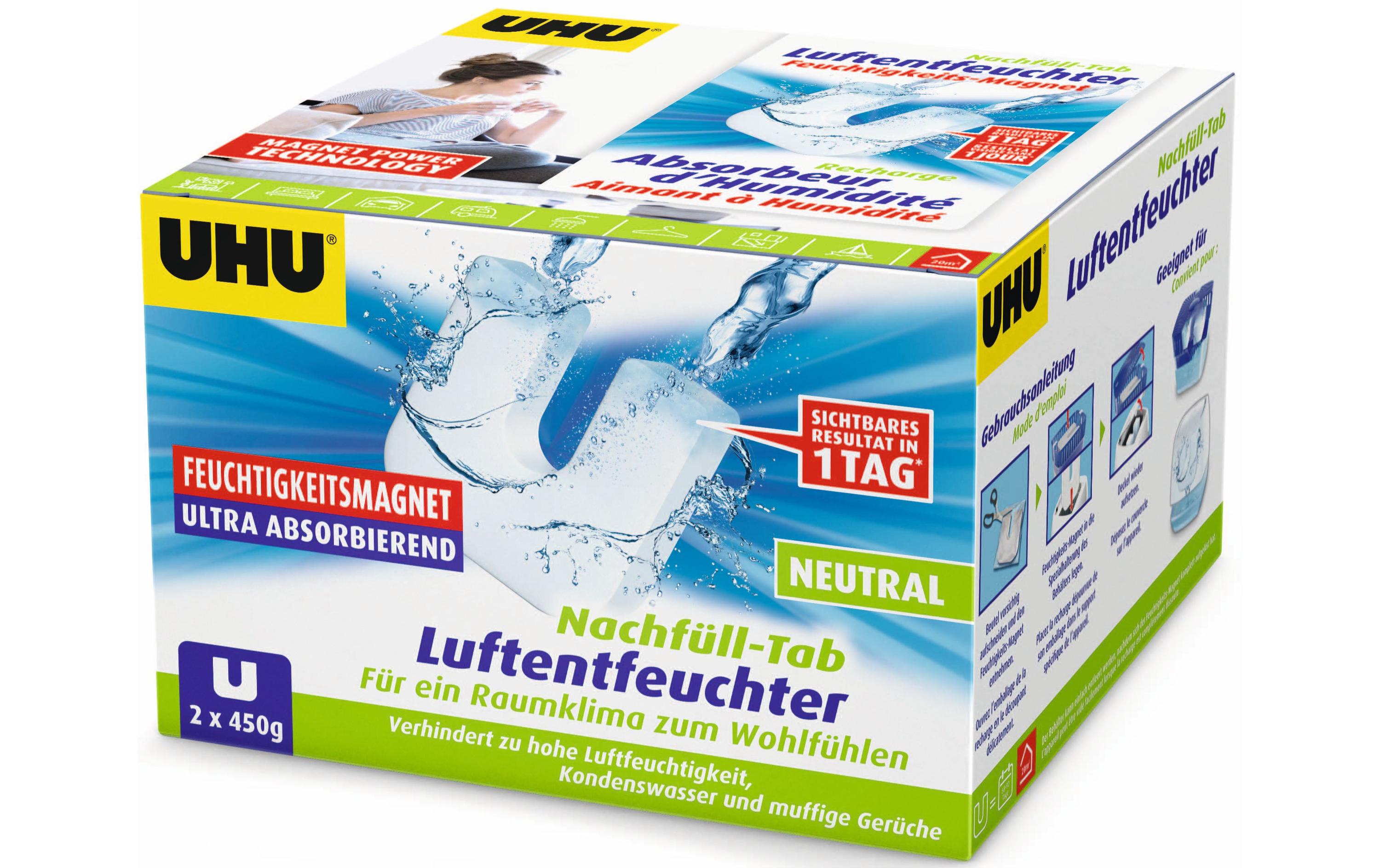 UHU Entfeuchter Ambiance Nachfüll-Tab 450 g, 2 Stück