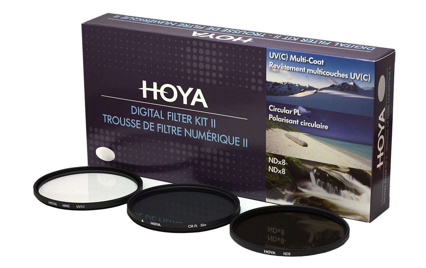 Hoya Set Digital Filter Kit II (UV, CIR-PL & ND8) – 37 mm