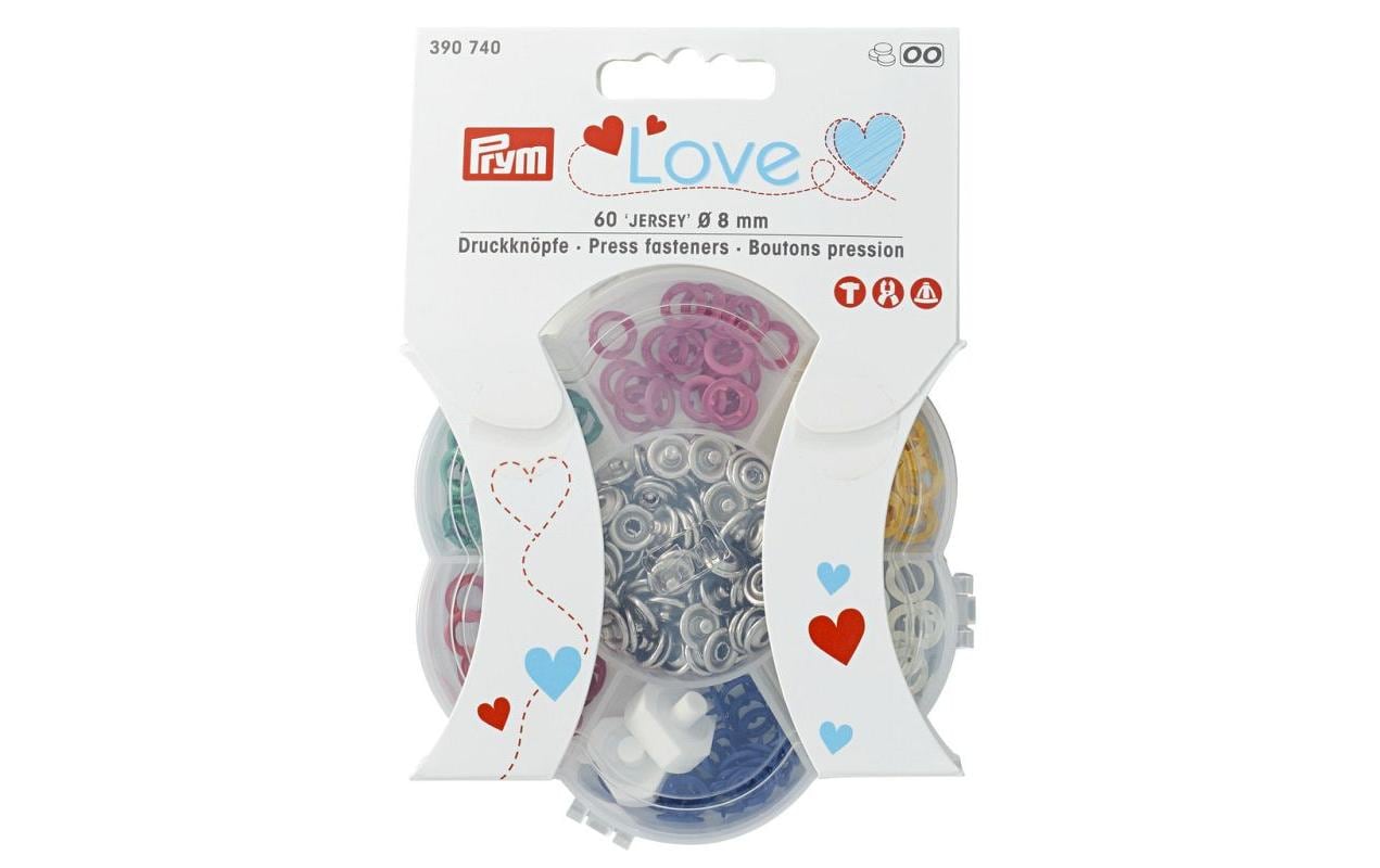 Prym Druckknöpfe Love Jersey Bunt, 8 mm