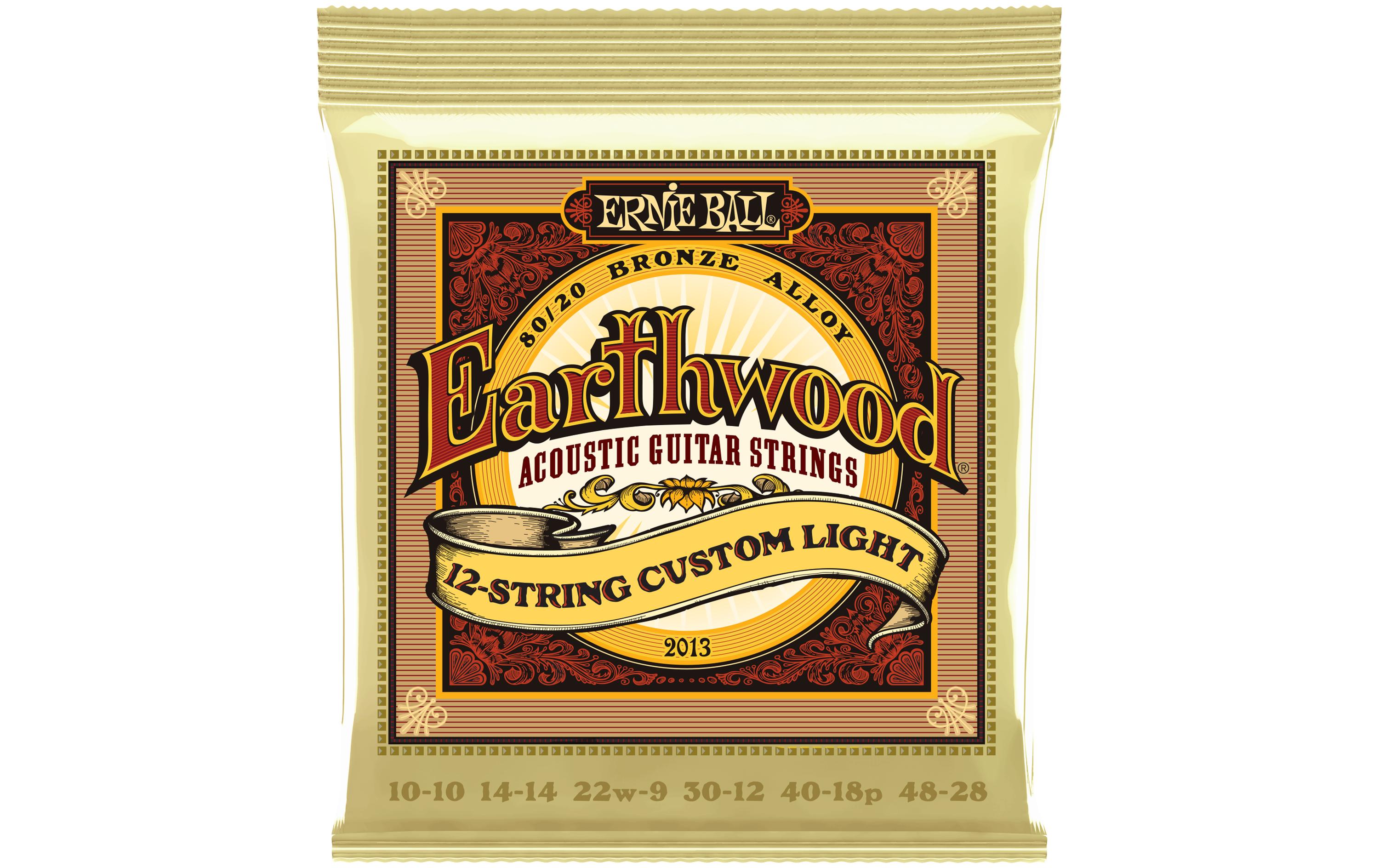 Ernie Ball Gitarrensaiten 2013 Earthwood Bronze – Custom Light 10-48