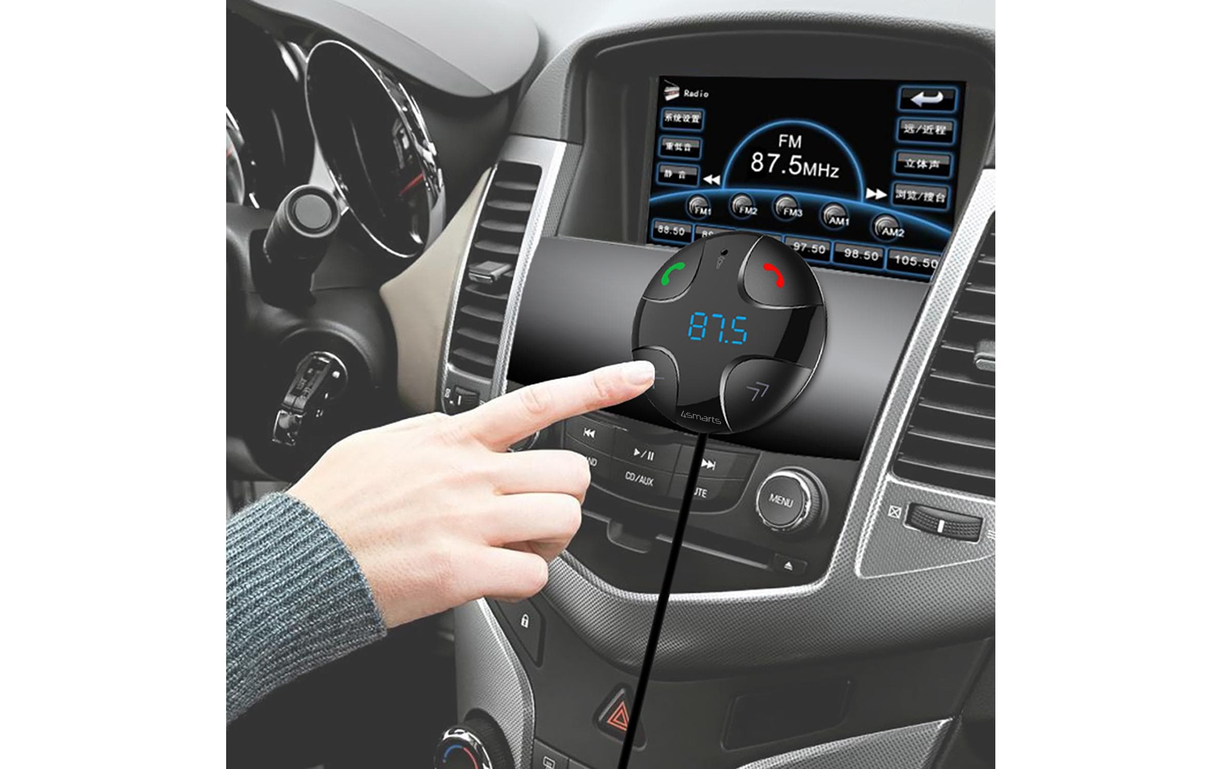 4smarts Kfz-FM-Transmitter DashRemote, Bluetooth