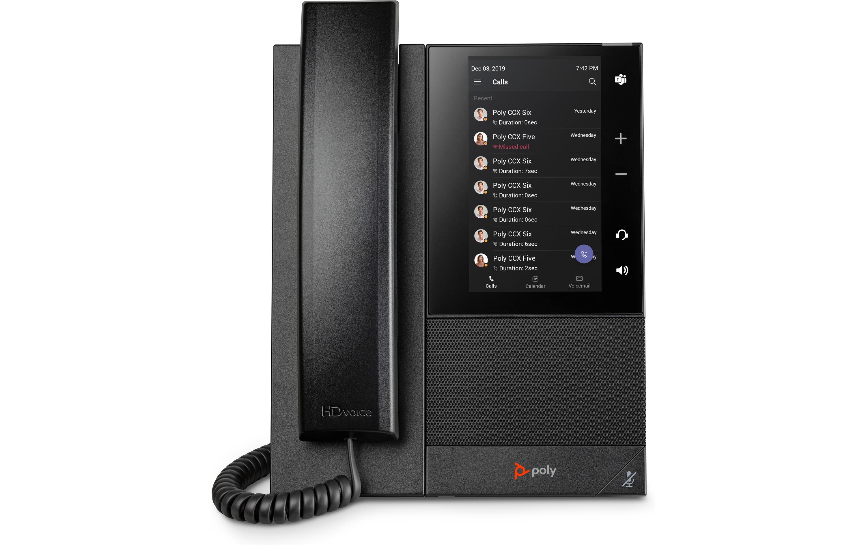 Poly Tischtelefon CCX 505 Microsoft Teams Schwarz