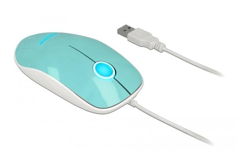 Delock Maus 12538 USB-Typ-A LED türkis