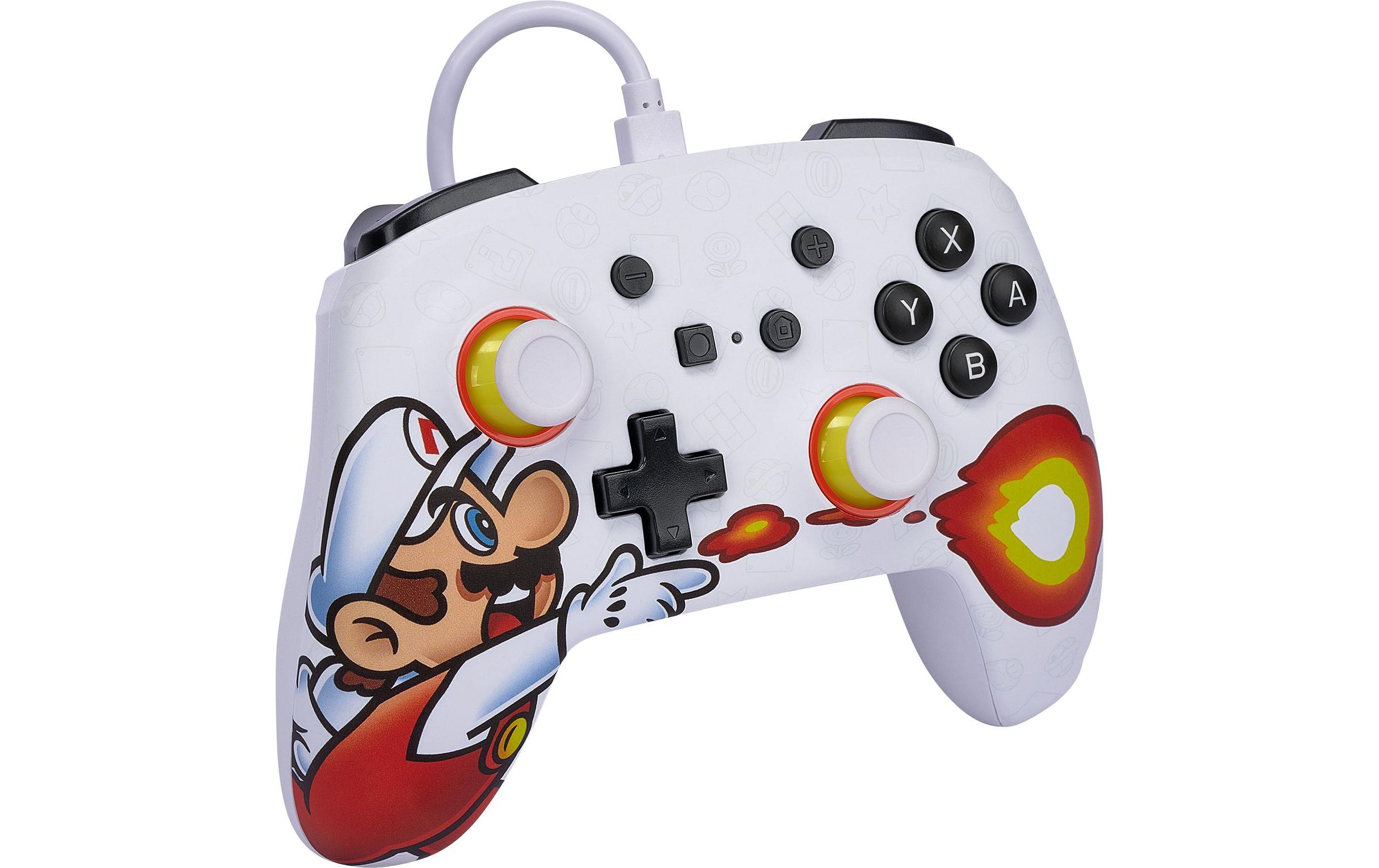 Power A Enhanced Wired Controller Fireball Mario