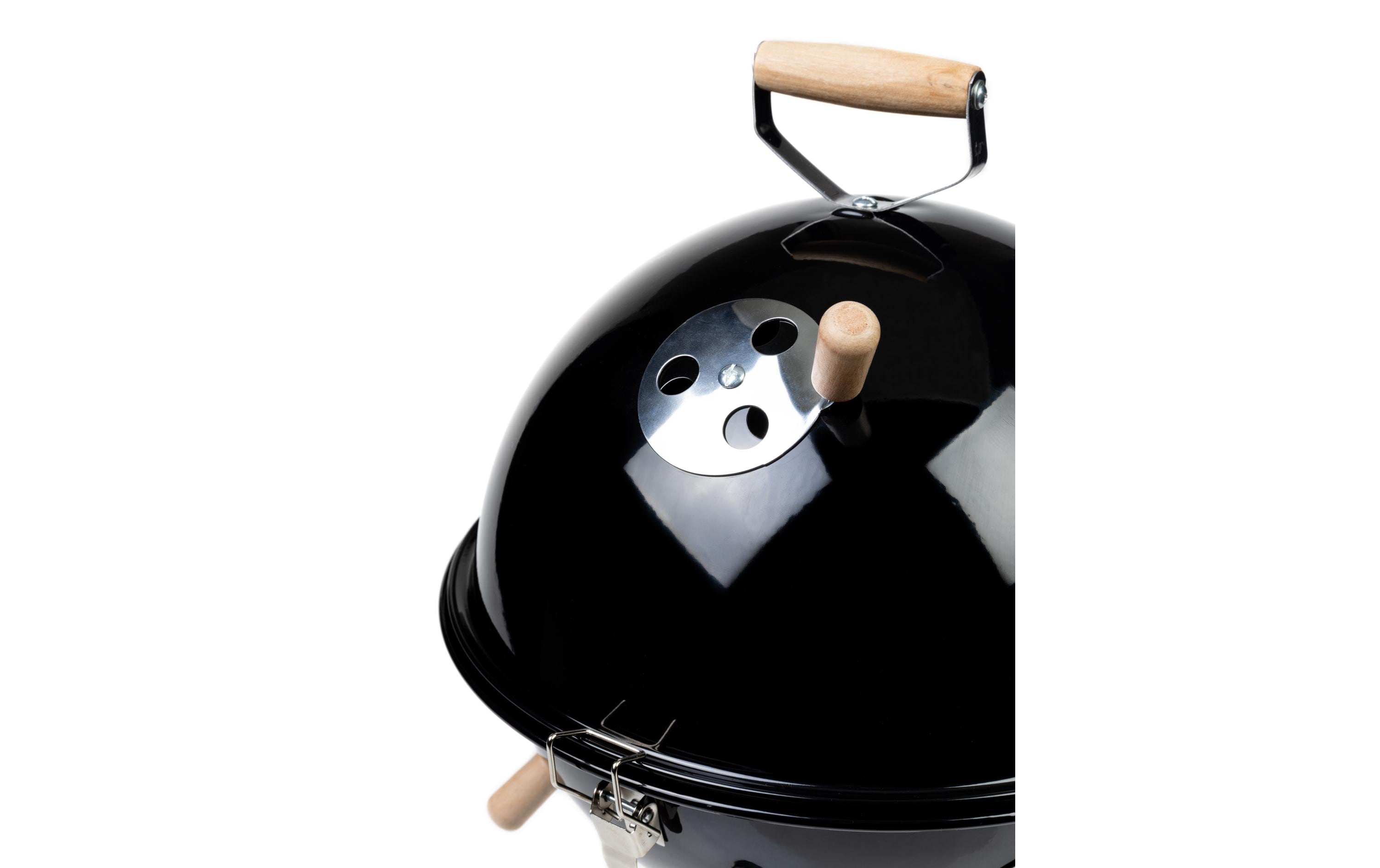 Krafter Holzkohlegrill Mini, 29 cm, Schwarz