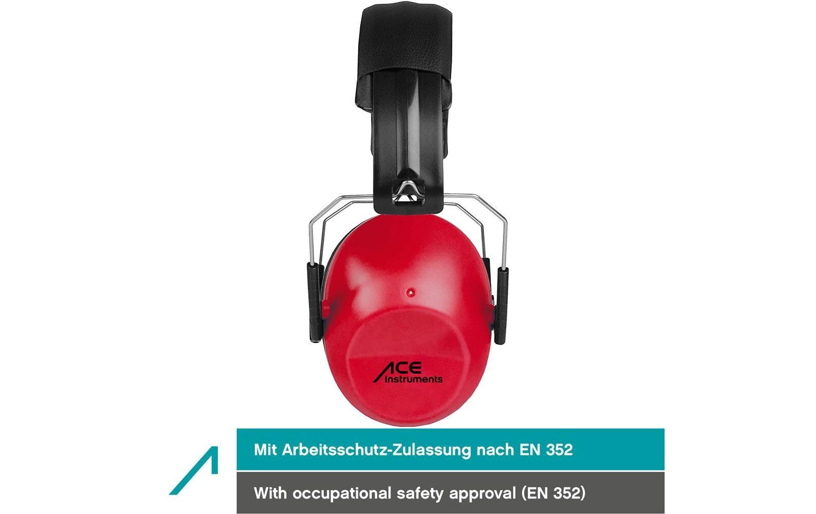 ACE SHH…! Gehörschutz ACE SHH EN 352-1 Zertifiziert, -26dB, Rot