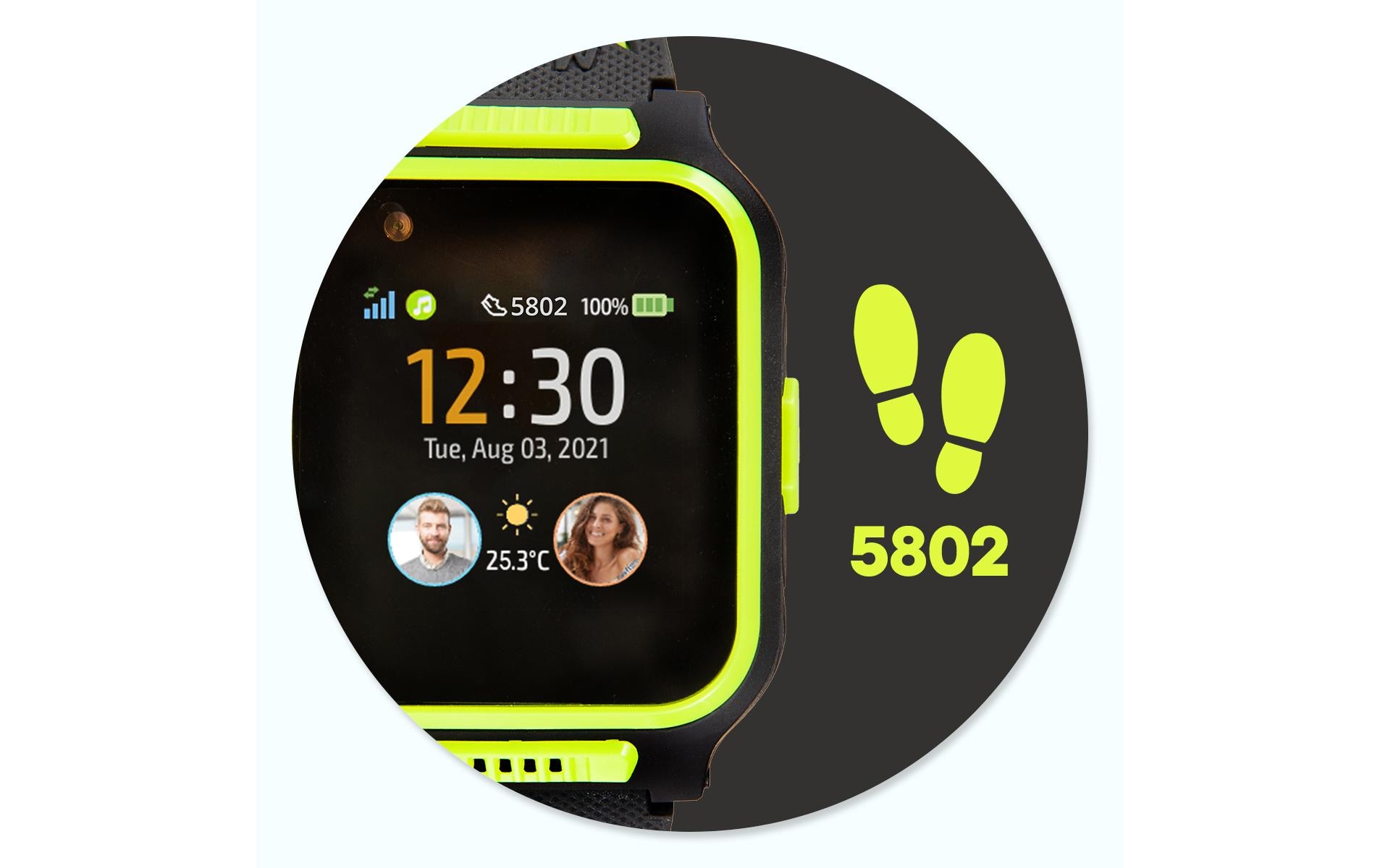 MyKi Smartwatch GPS Kinder Uhr MyKi 4 Schwarz/Grau mit SIM-Karte