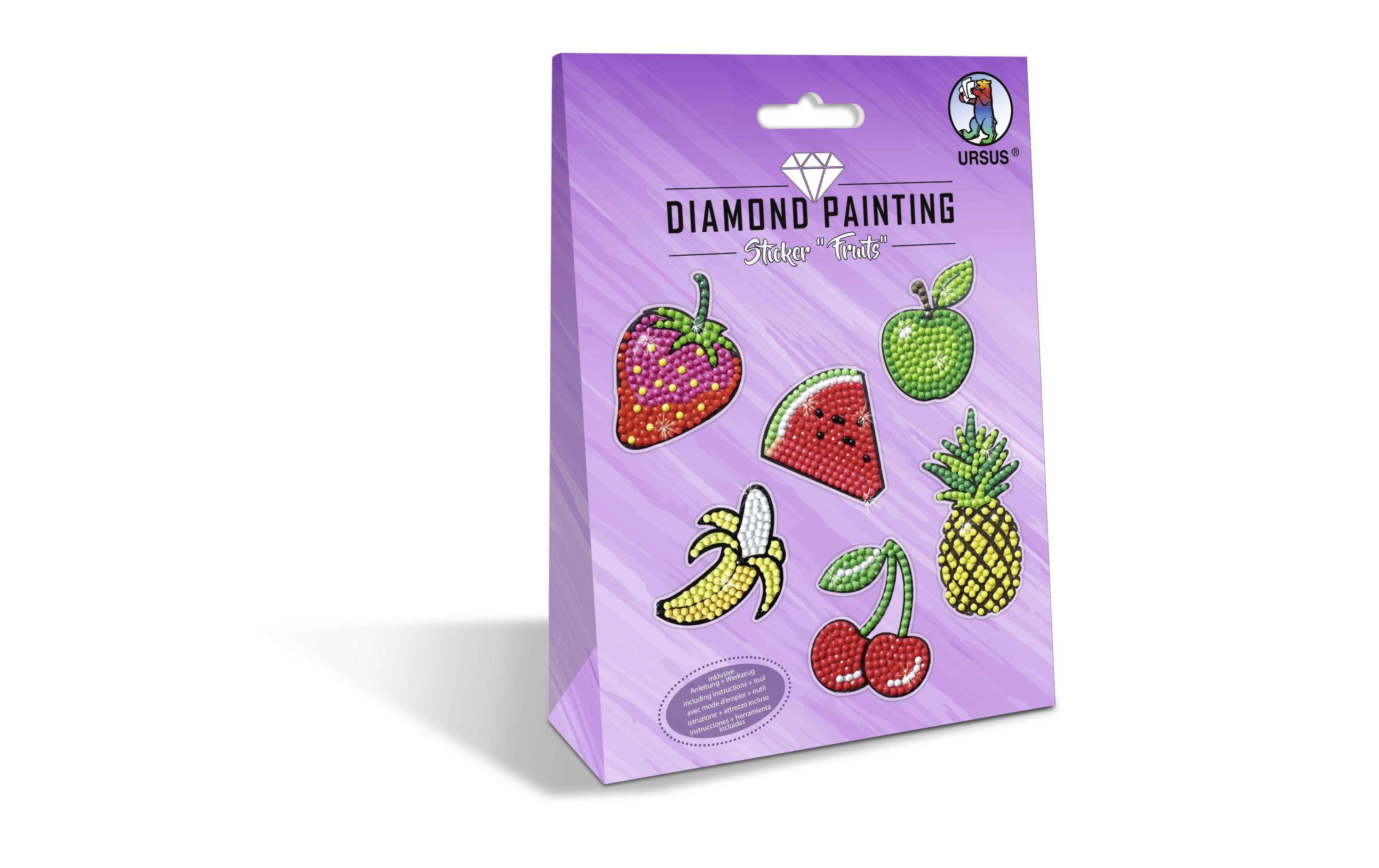 URSUS Motivsticker Diamond Painting Fruits Violett 1 Stück