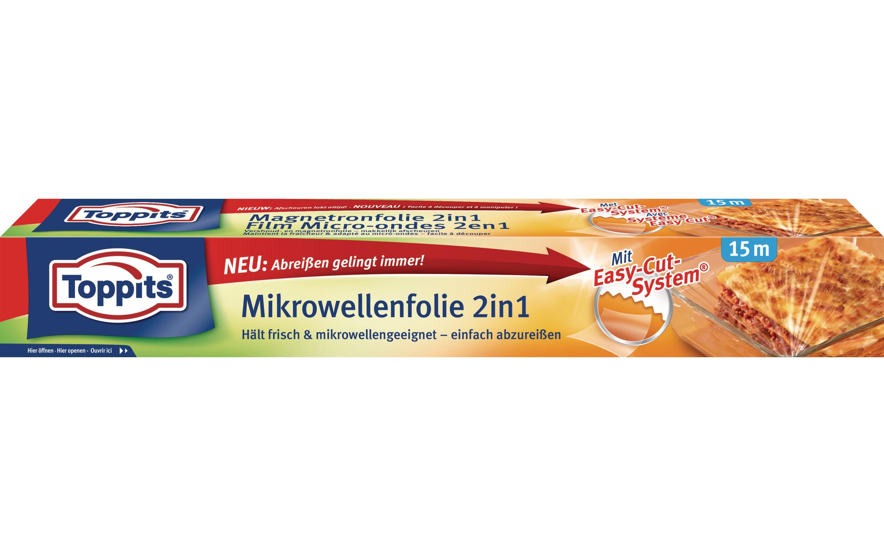 Toppits Mikrowellenfolie 2 in 1 1 Stück, Transparent