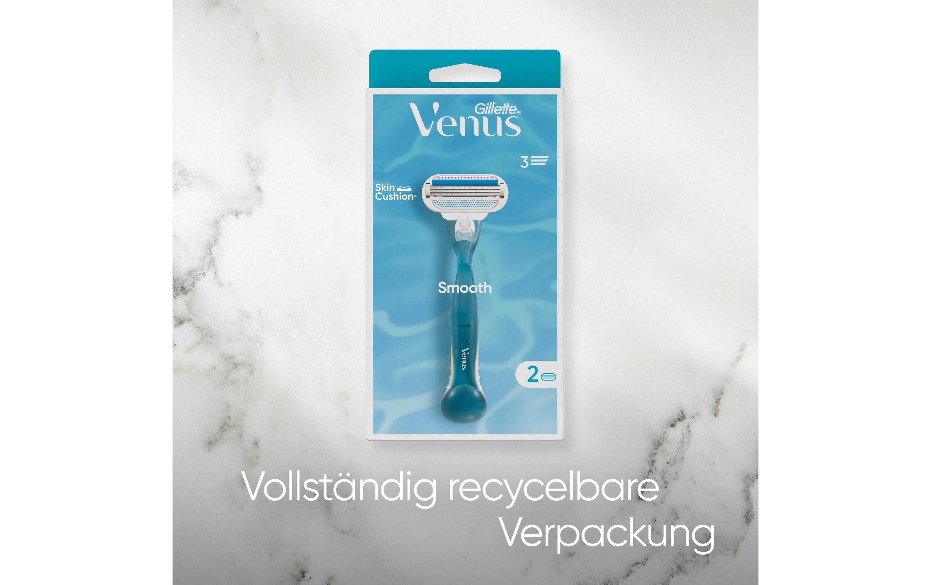 Gillette Venus Rasierer Smooth + 5 Rasierklingen