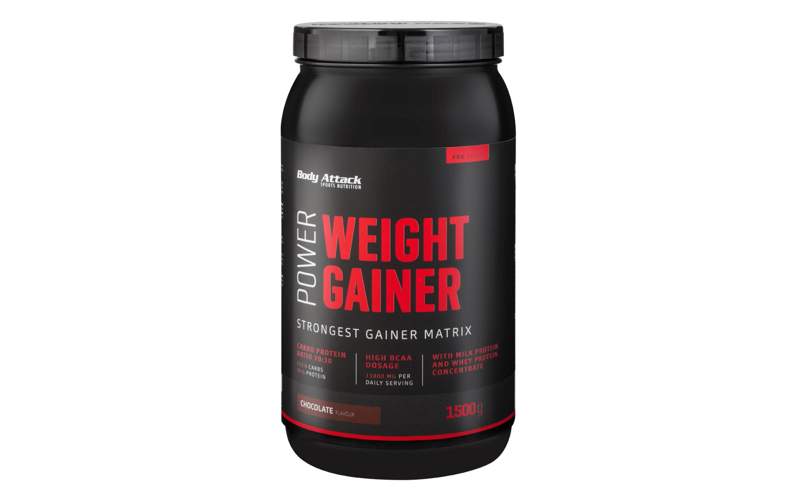 Body Attack Pulver Power Weight Gainer Erdbeere 1500 g