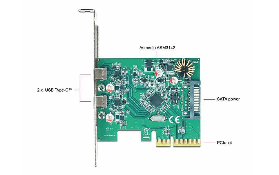 Delock PCI-Express-Karte 90397 USB 3.1 Gen2 - 2x Type-C