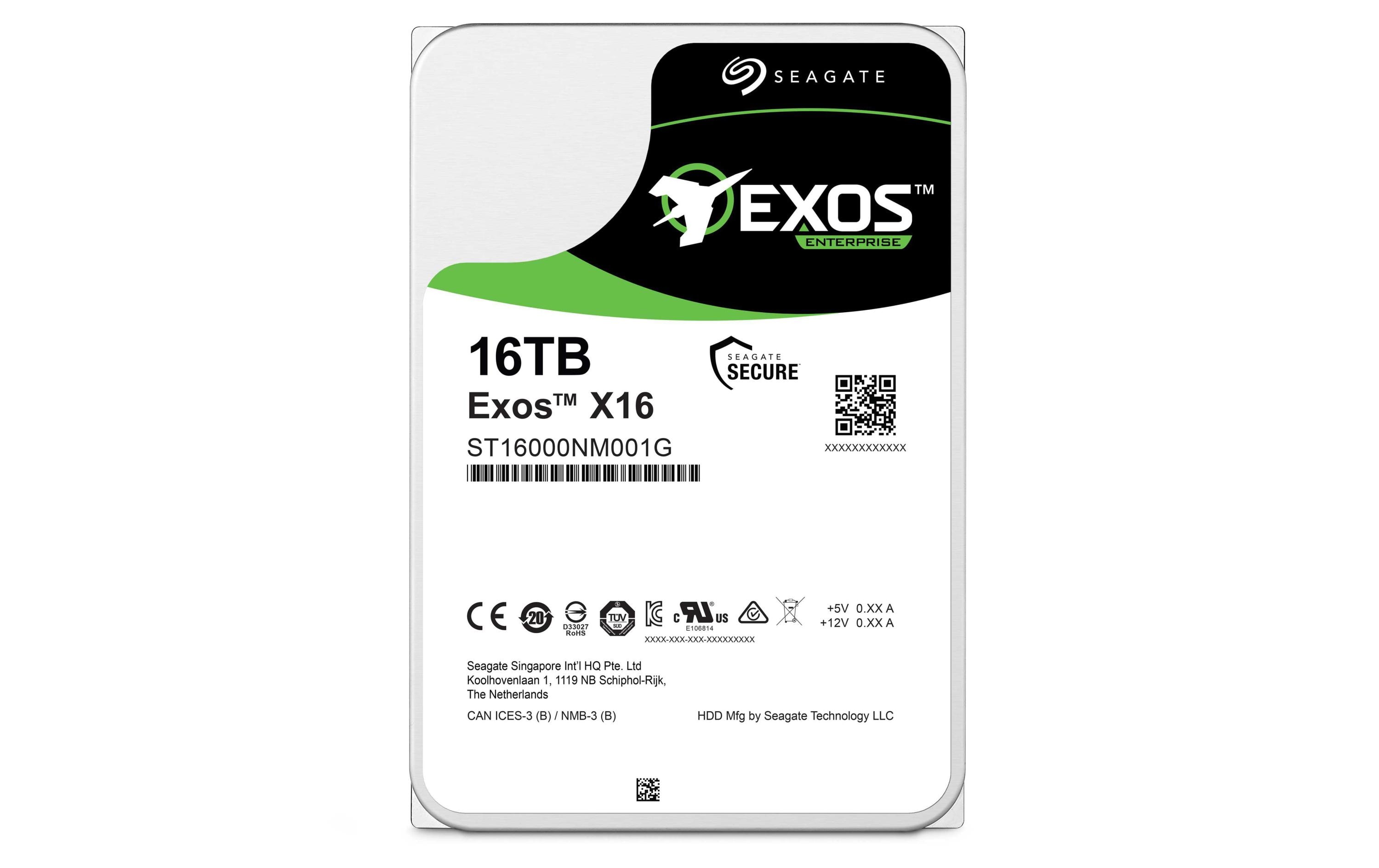 Seagate Harddisk Exos X16 3.5 SATA 16 TB