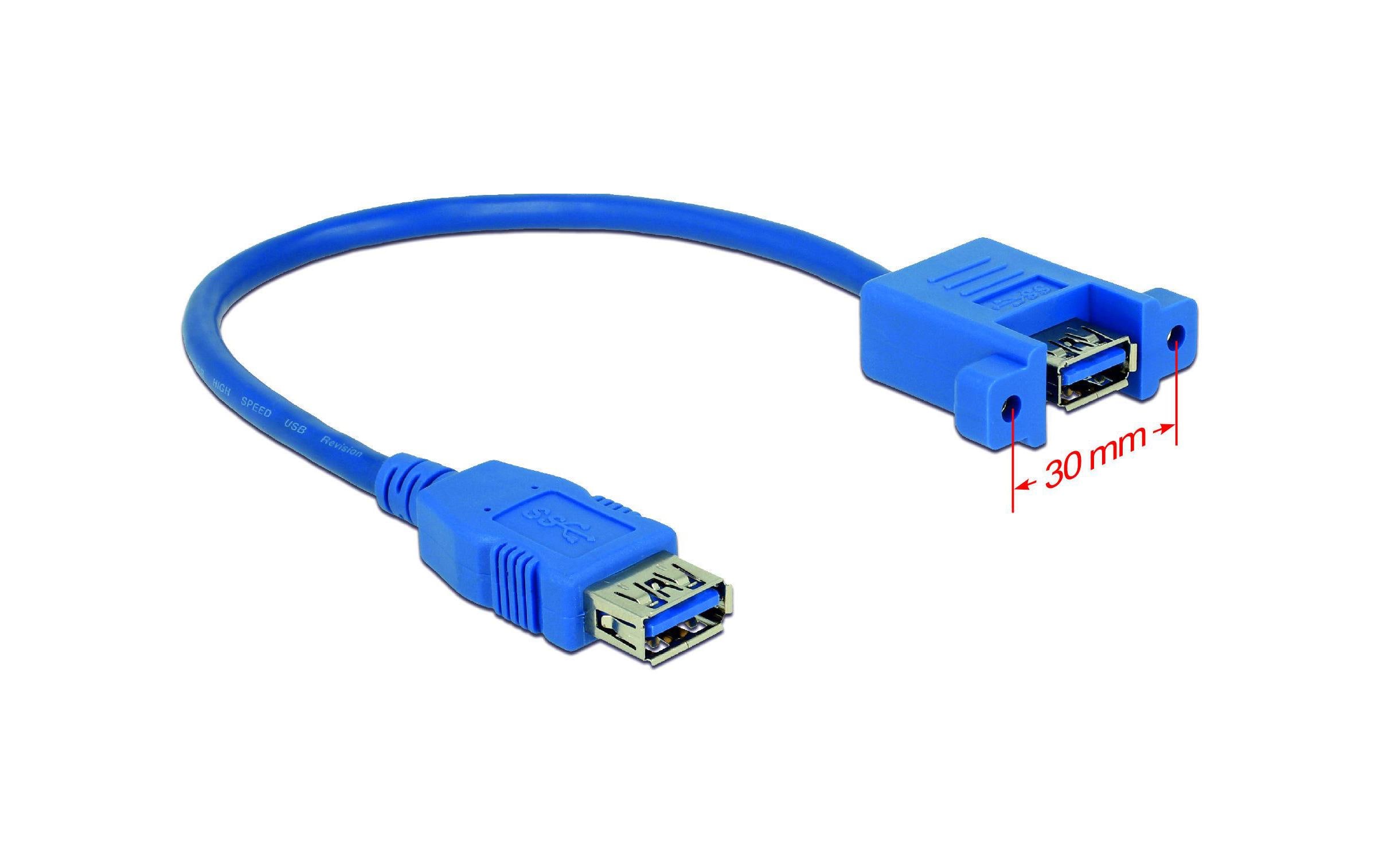 Delock USB 3.0-Einbaukabel USB A - USB A 0.15 m