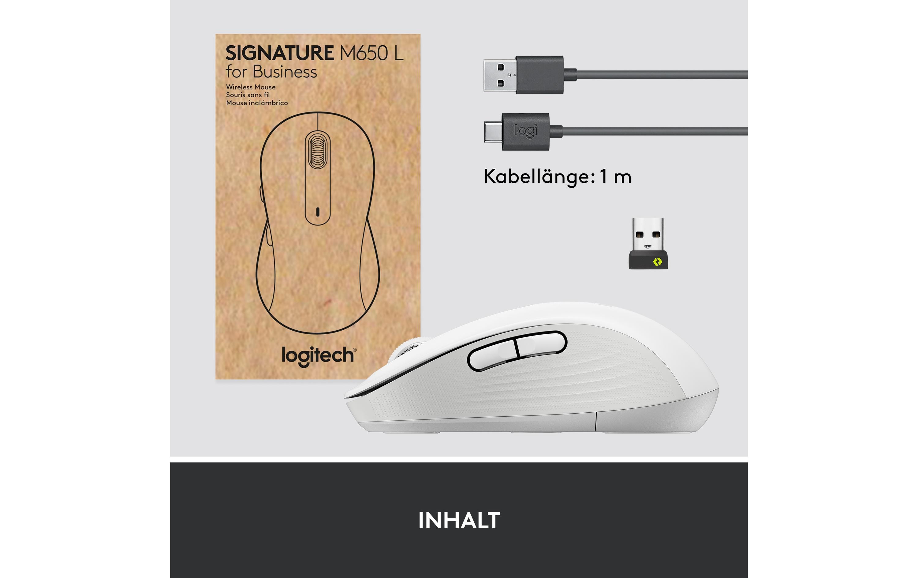 Logitech Maus Signature M650 L for Business Weiss