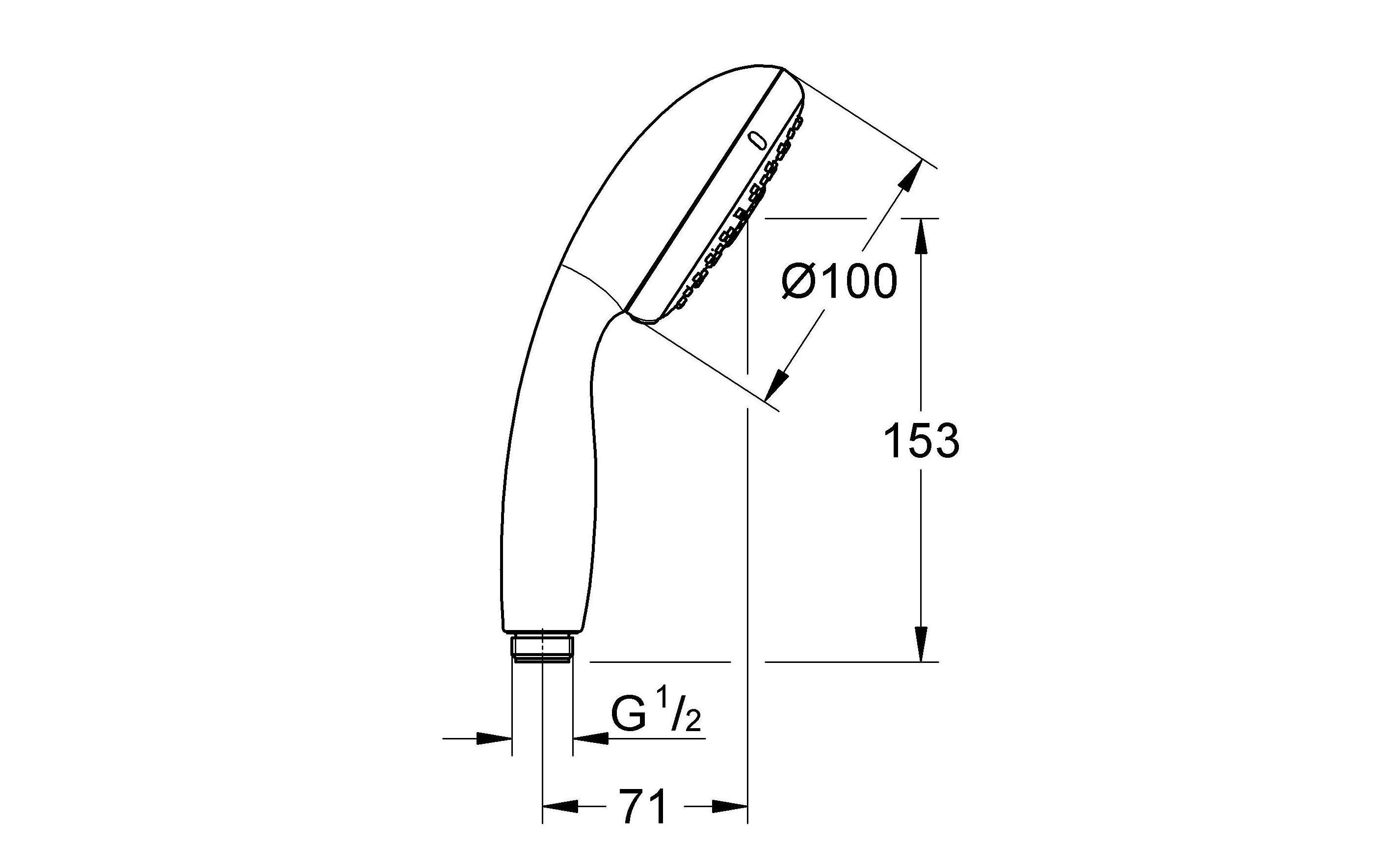 GROHE Handbrause Tempesta 100 3 Strahlarten