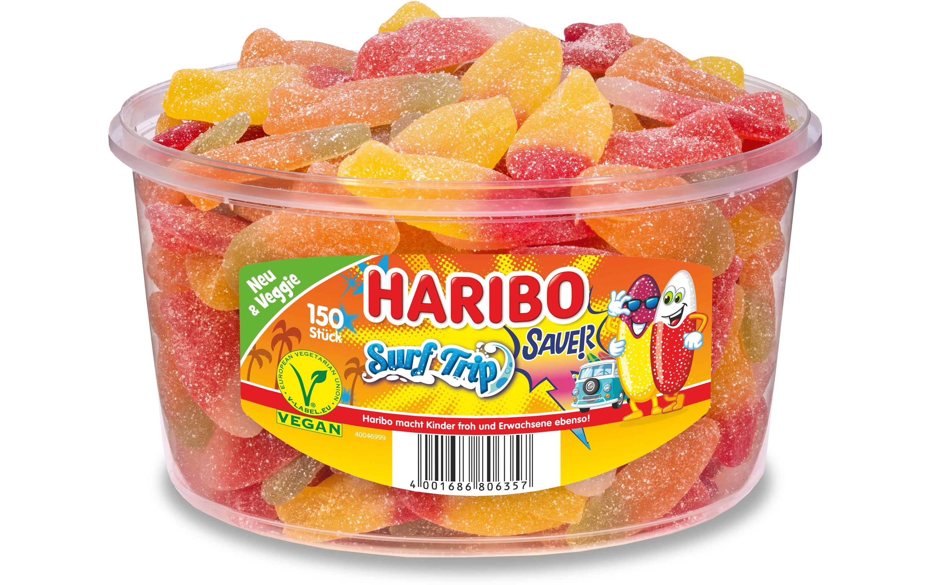 Haribo Gummibonbons Surf Trip sauer vegan 150 Stück