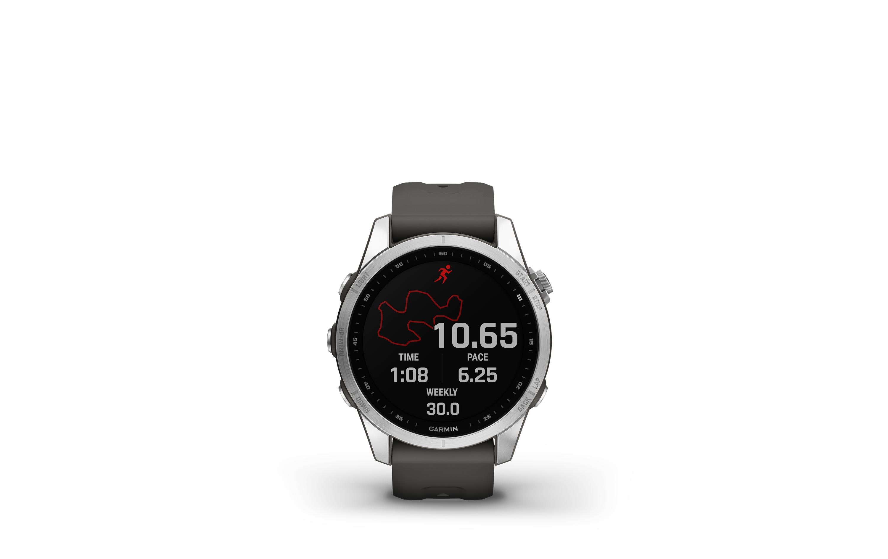 GARMIN Sportuhr Fenix 7S Anthrazit/Silber