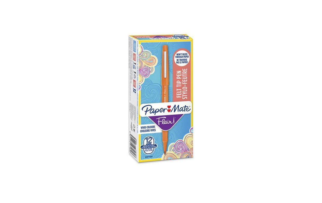 Paper Mate Fineliner Flair 1 mm, 12 Stück, Magenta