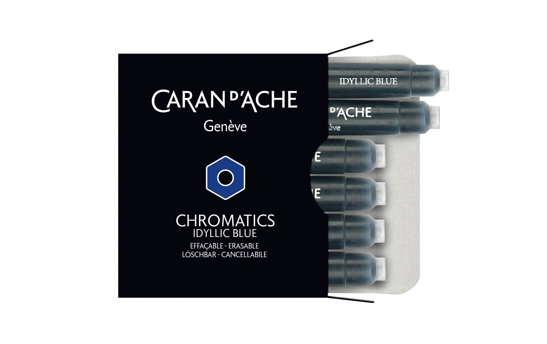 Caran d'Ache Tintenpatrone Blau, 6 Stück