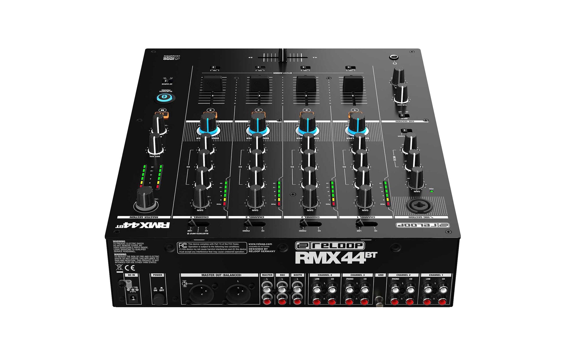 Reloop DJ-Mixer RMX-44BT 4-Kanal