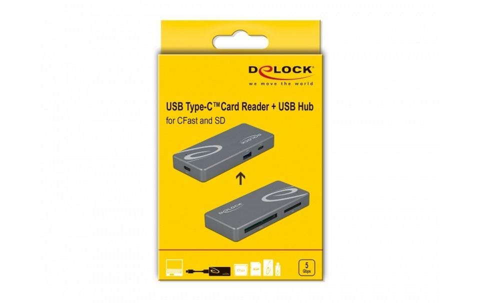 Delock Card Reader Extern 91754 USB-A/C für CFast und SD