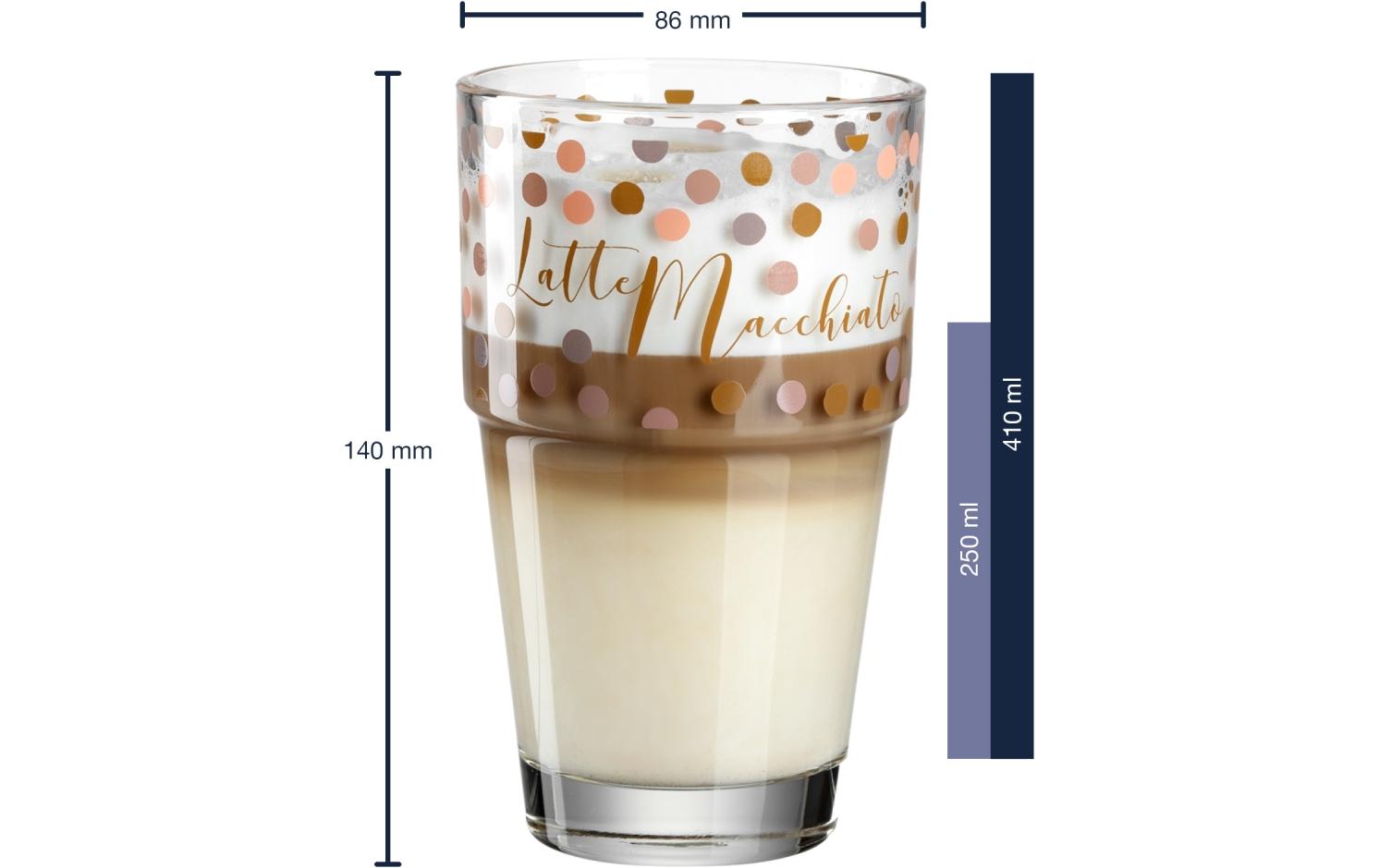 Leonardo Latte Macchiato Becher Solo mit Punkten 410 ml, 1 Stück