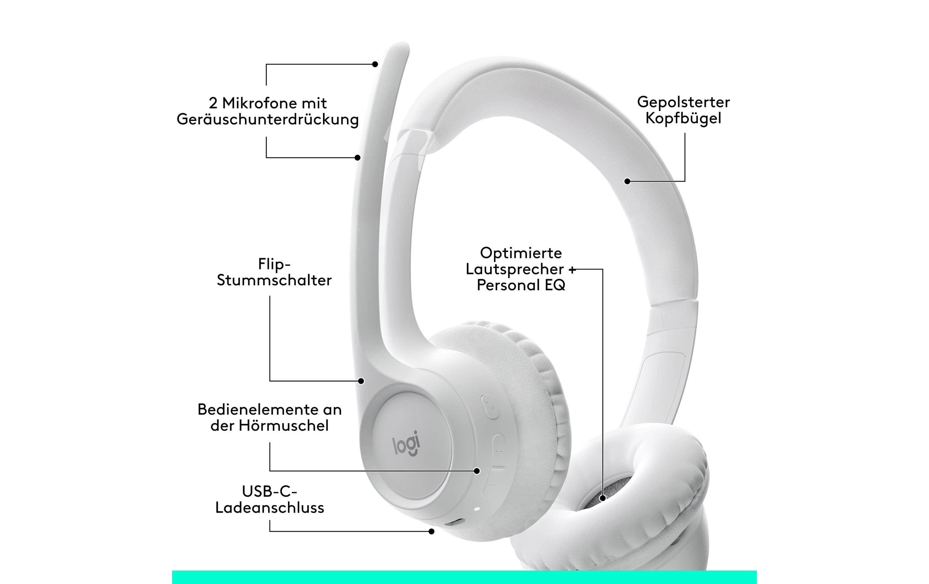 Logitech Headset Zone 300 Off-white