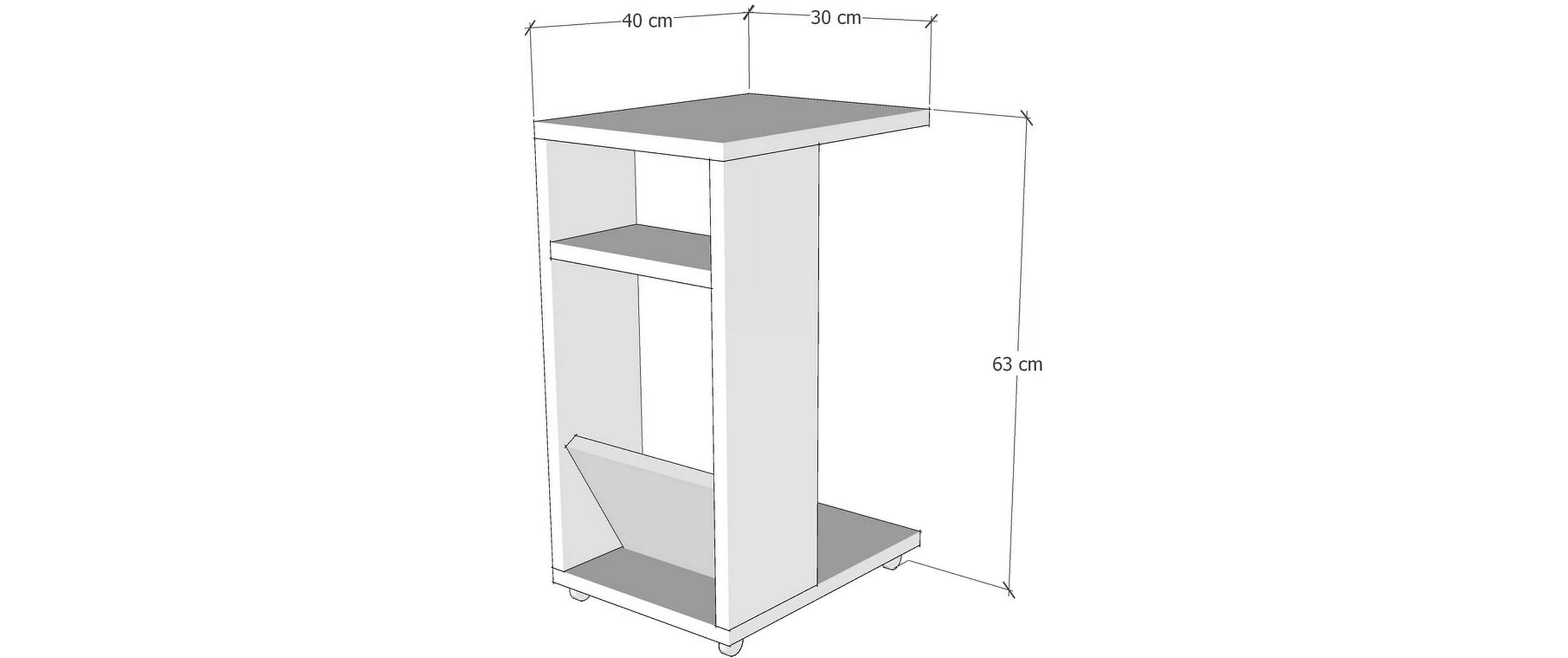 Woody Fashion Beistelltisch Filinta 30 x 63 x 40 cm, Nature