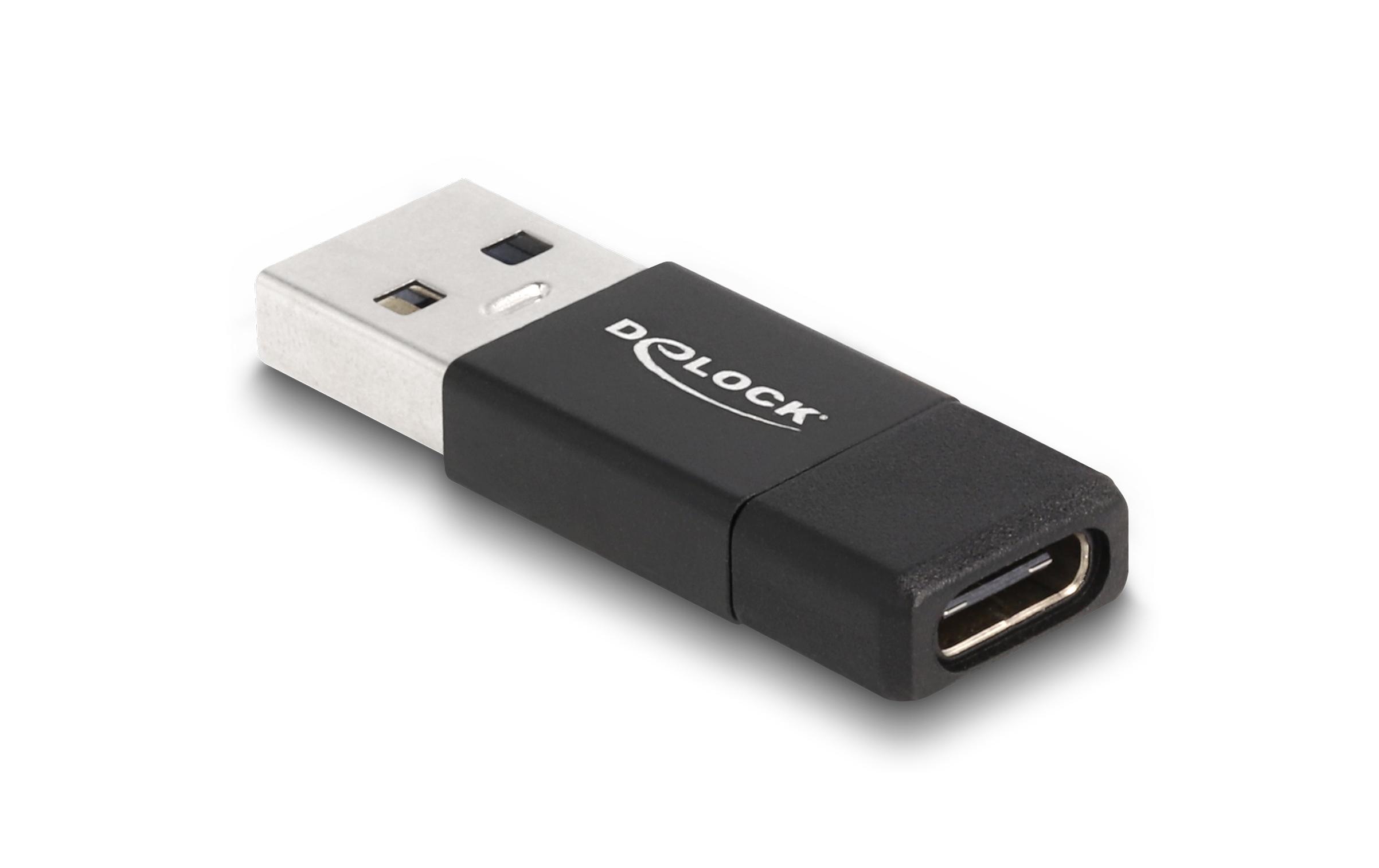 Delock USB-Adapter 3.2 Gen 2 (10 Gbps) USB-A Stecker - USB-C Buchse