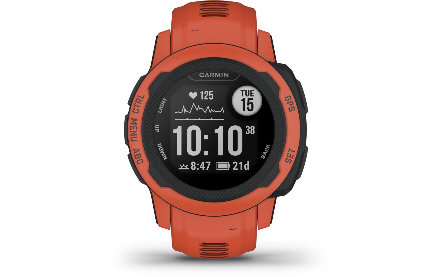 GARMIN Sportuhr Instinct 2S Rot/Schwarz