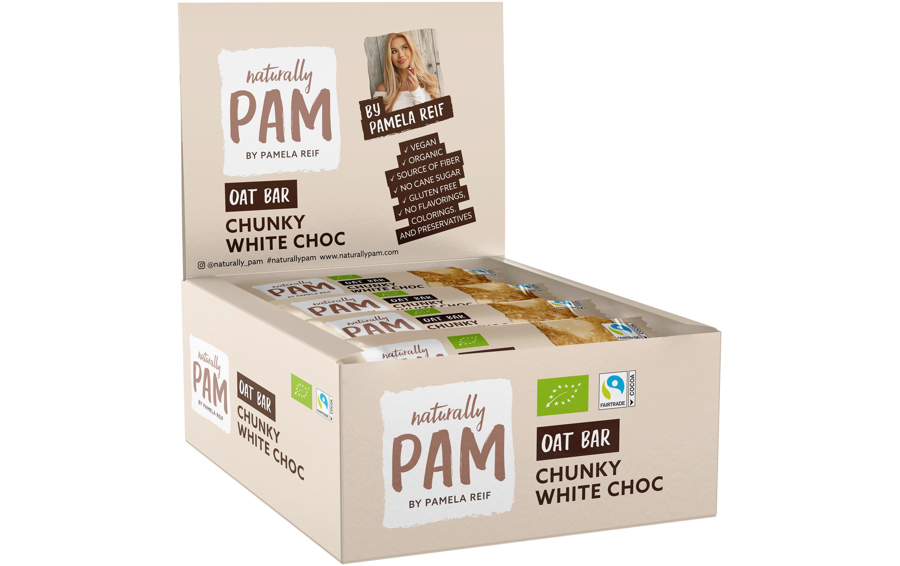 Naturally Pam Riegel Bio Oat Bar – Chunky White Choc 12 x 40 g