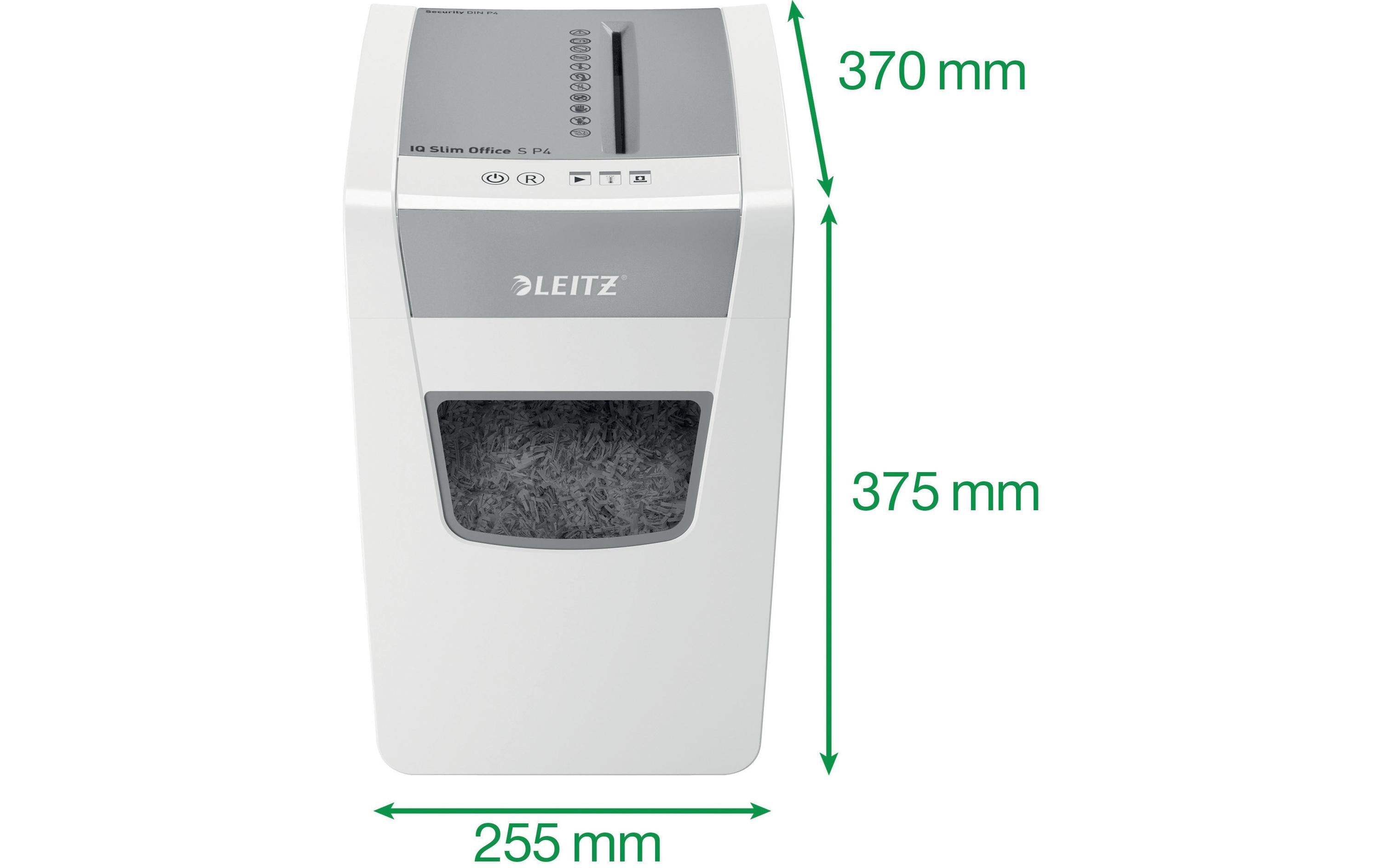 Leitz Bürogeräte Aktenvernichter IQ Slim Office S P-4, 12 Blatt