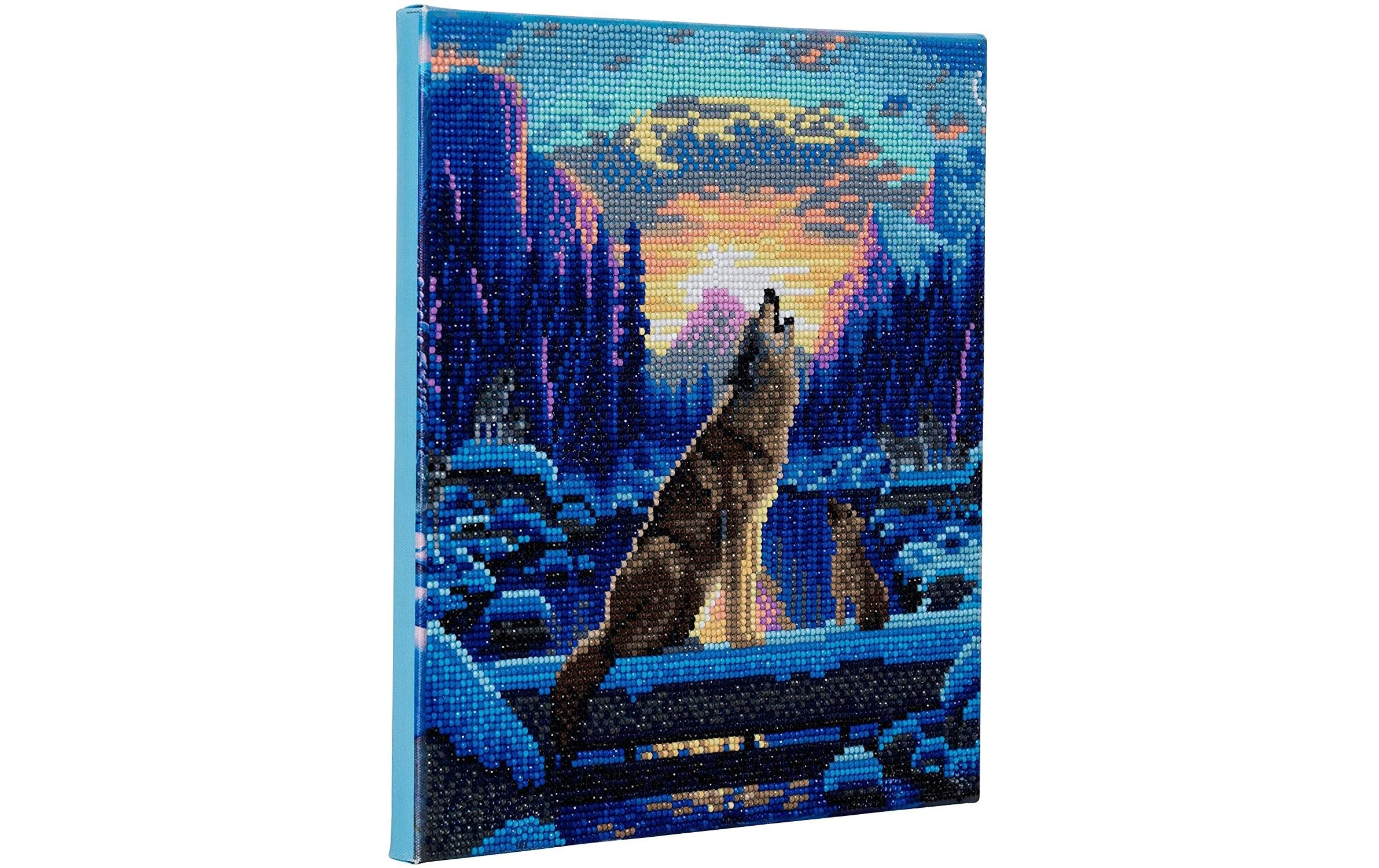 CRAFT Buddy Bastelset Crystal Art Kit Howling Wolves 30 x 30 cm