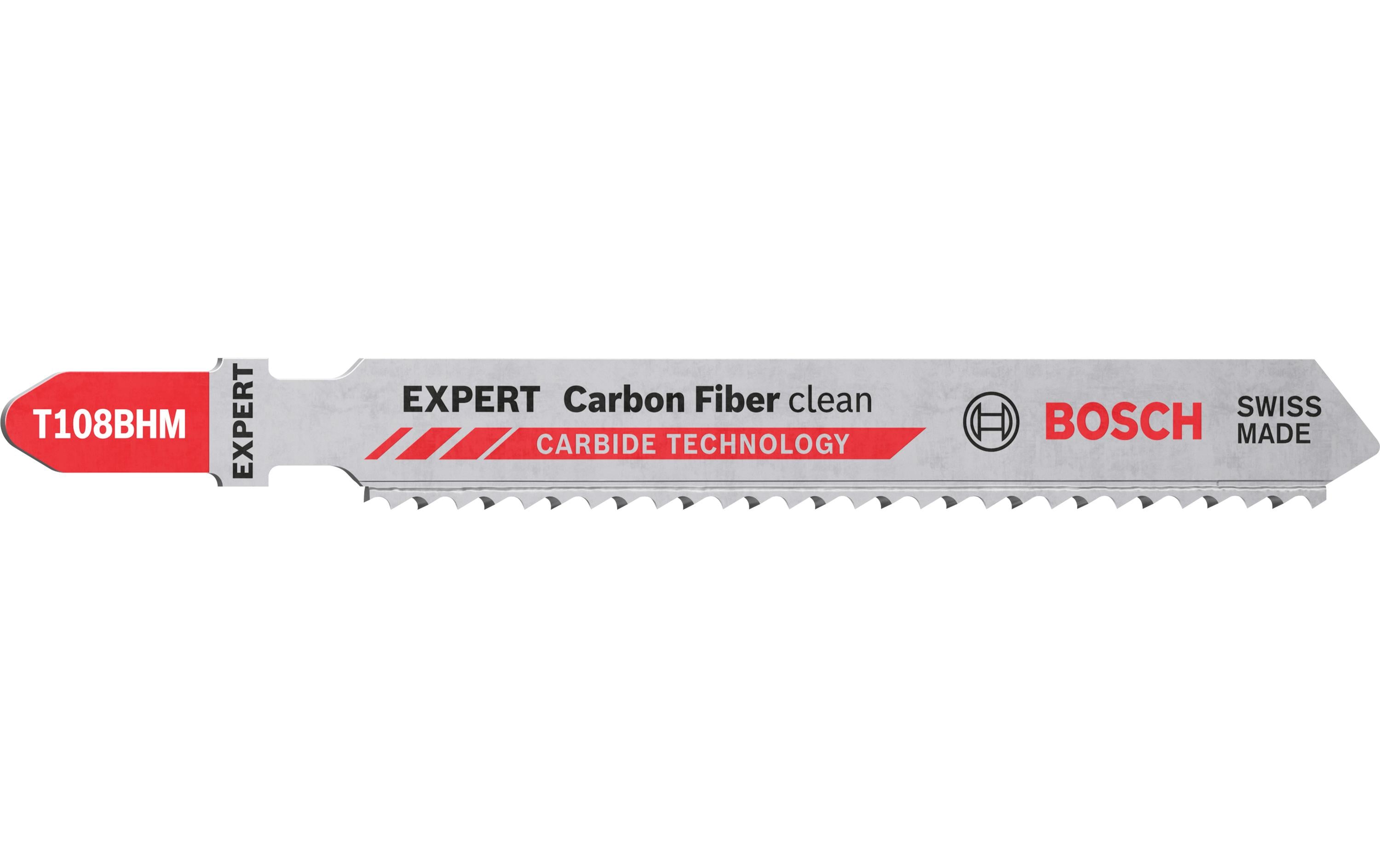 Bosch Professional Stichsägeblatt EXPERT Carbon Fiber Clean T 108 BHM, 3 Stk