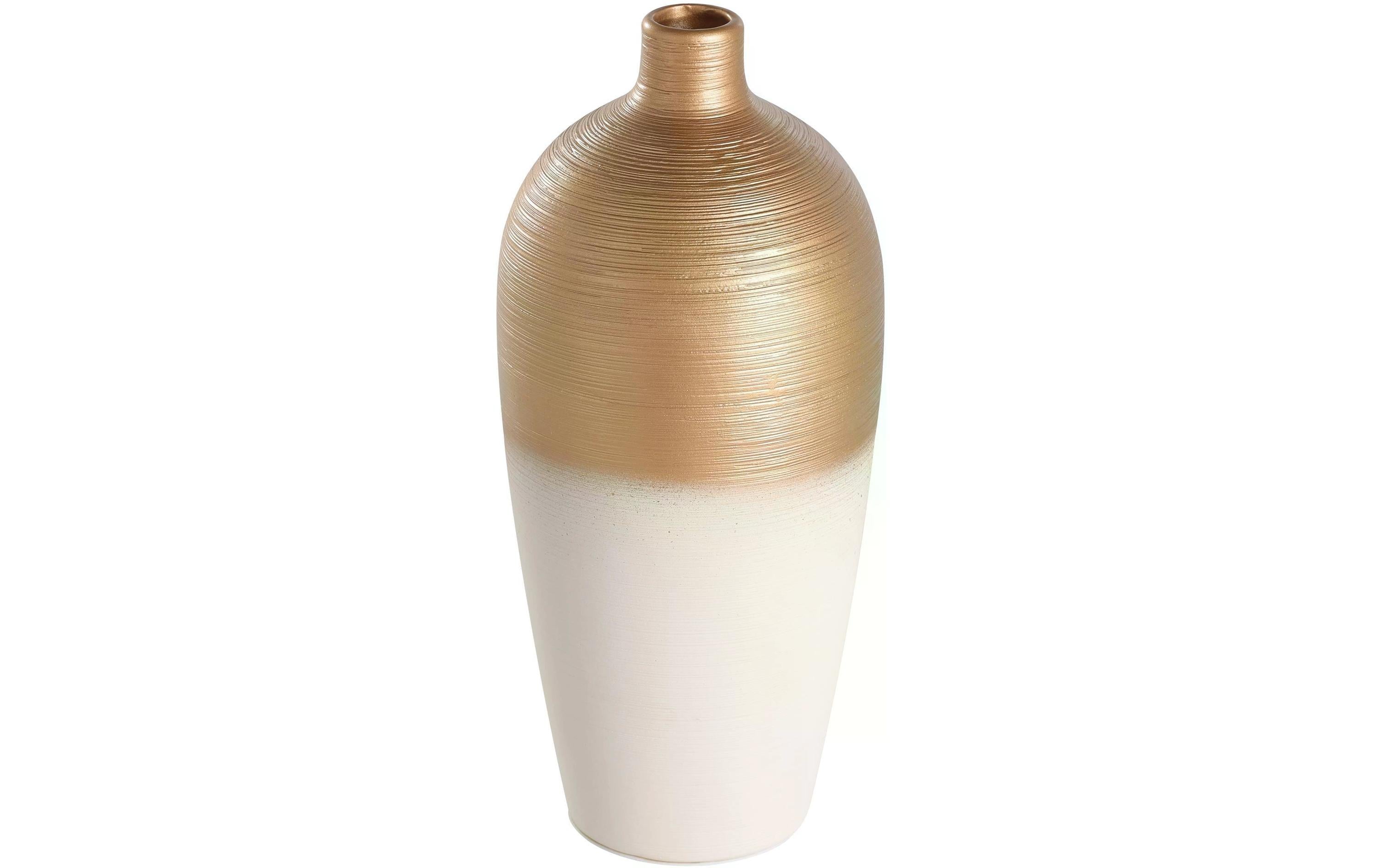 EGLO Vase Saryksu 28 cm, Gold/Weiss