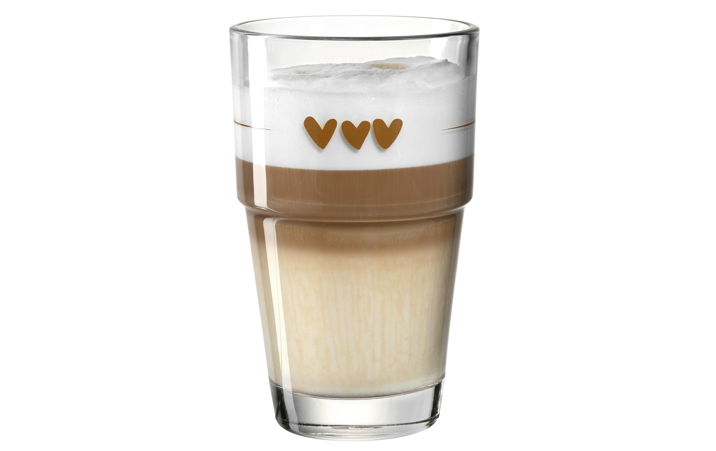 Leonardo Latte Macchiato Becher Solo Herz 410 ml, 6 Stück