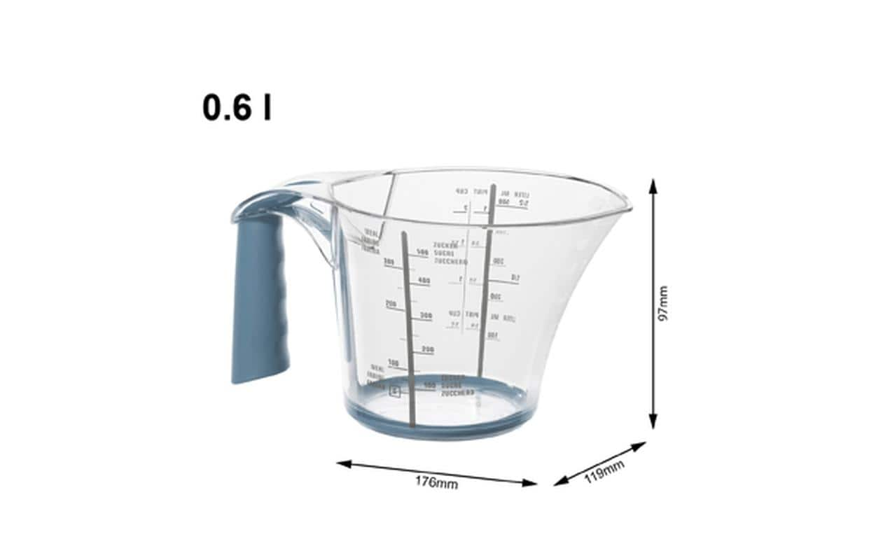 Rotho Messbecher Loft 6 dl, Blau/Transparent