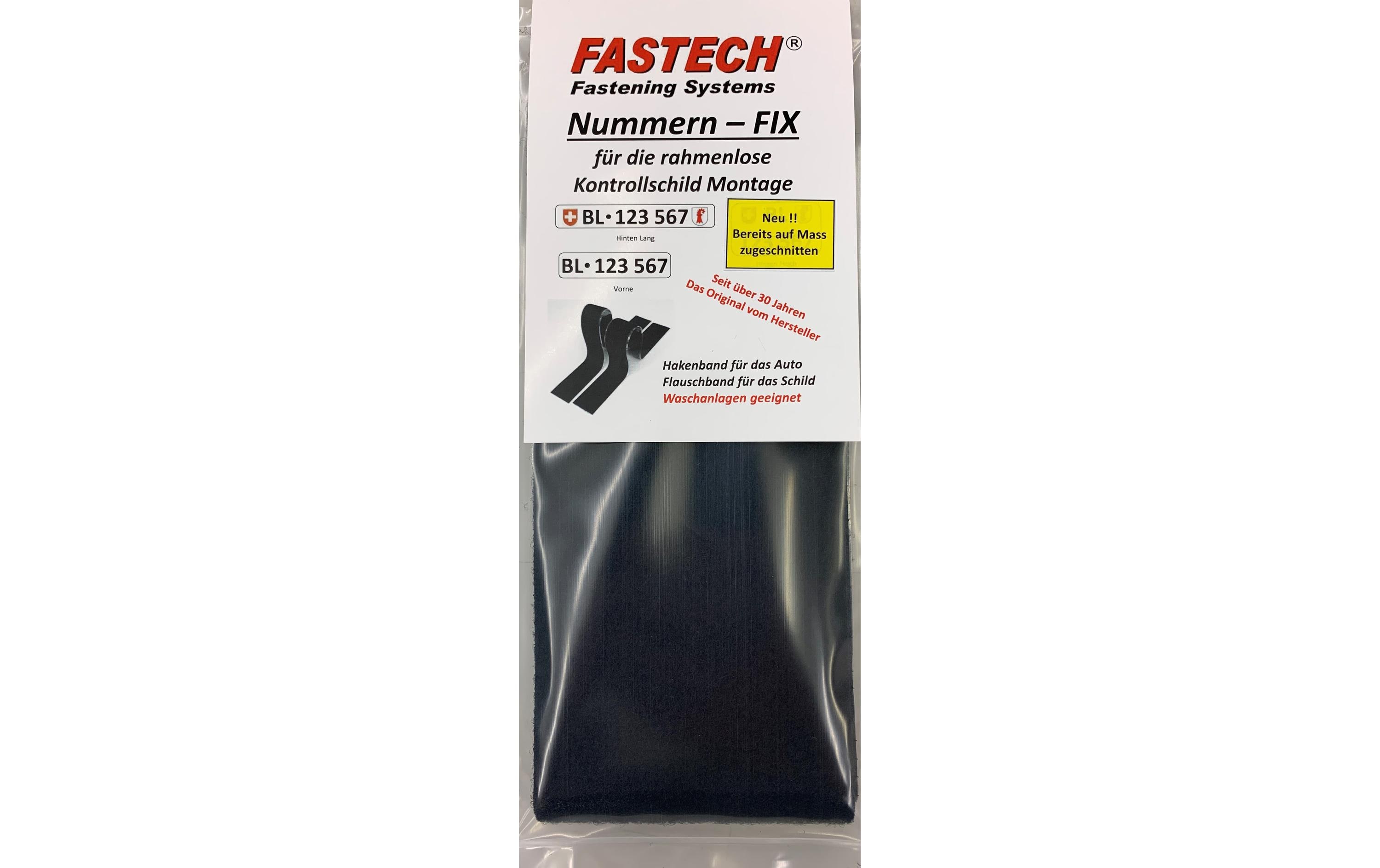 FASTECH Kennzeichenhalter Nummern Fix – Set 2 hinten 105 x 495 mm