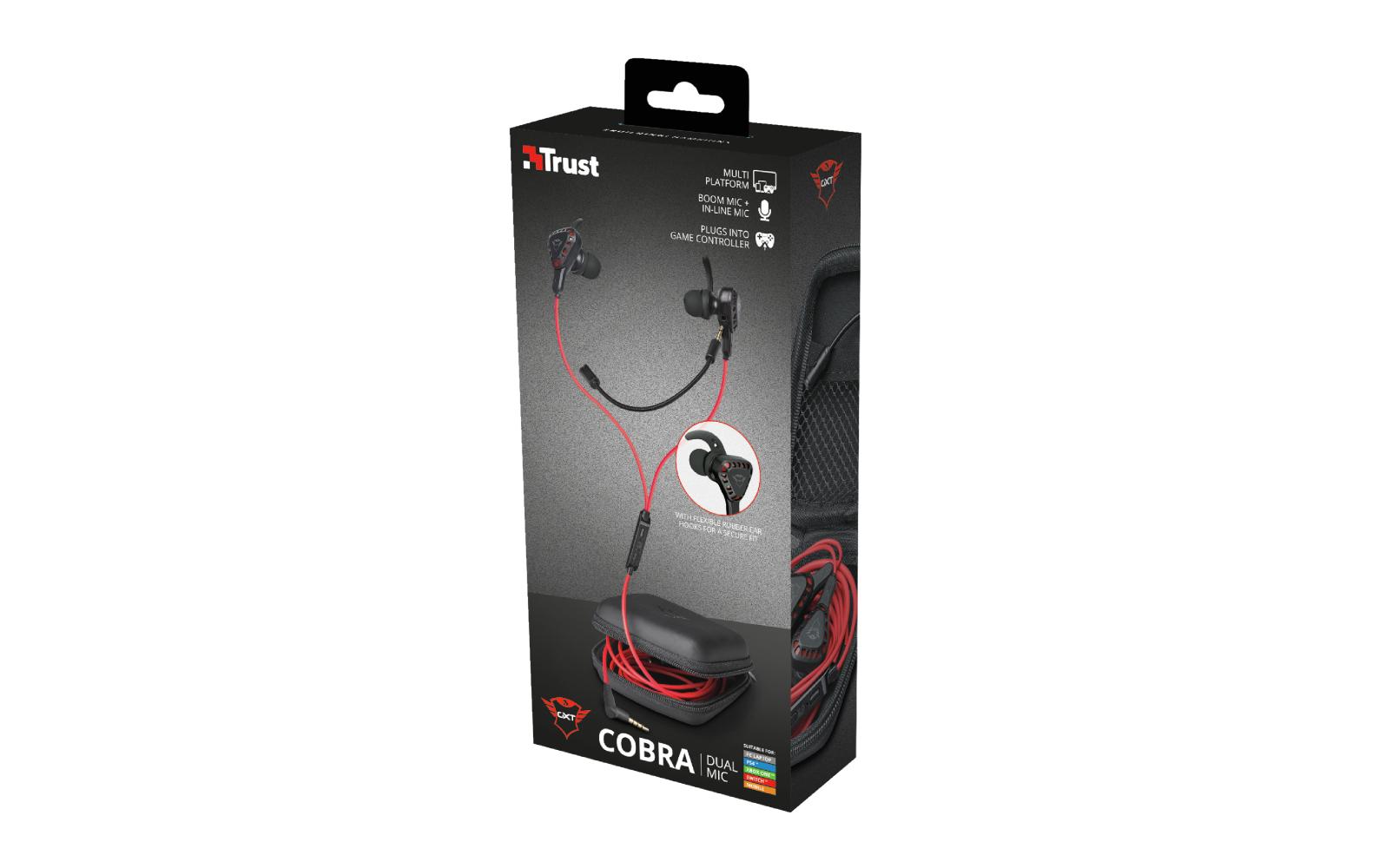 Trust Headset GXT 408 Cobra Rot/Schwarz