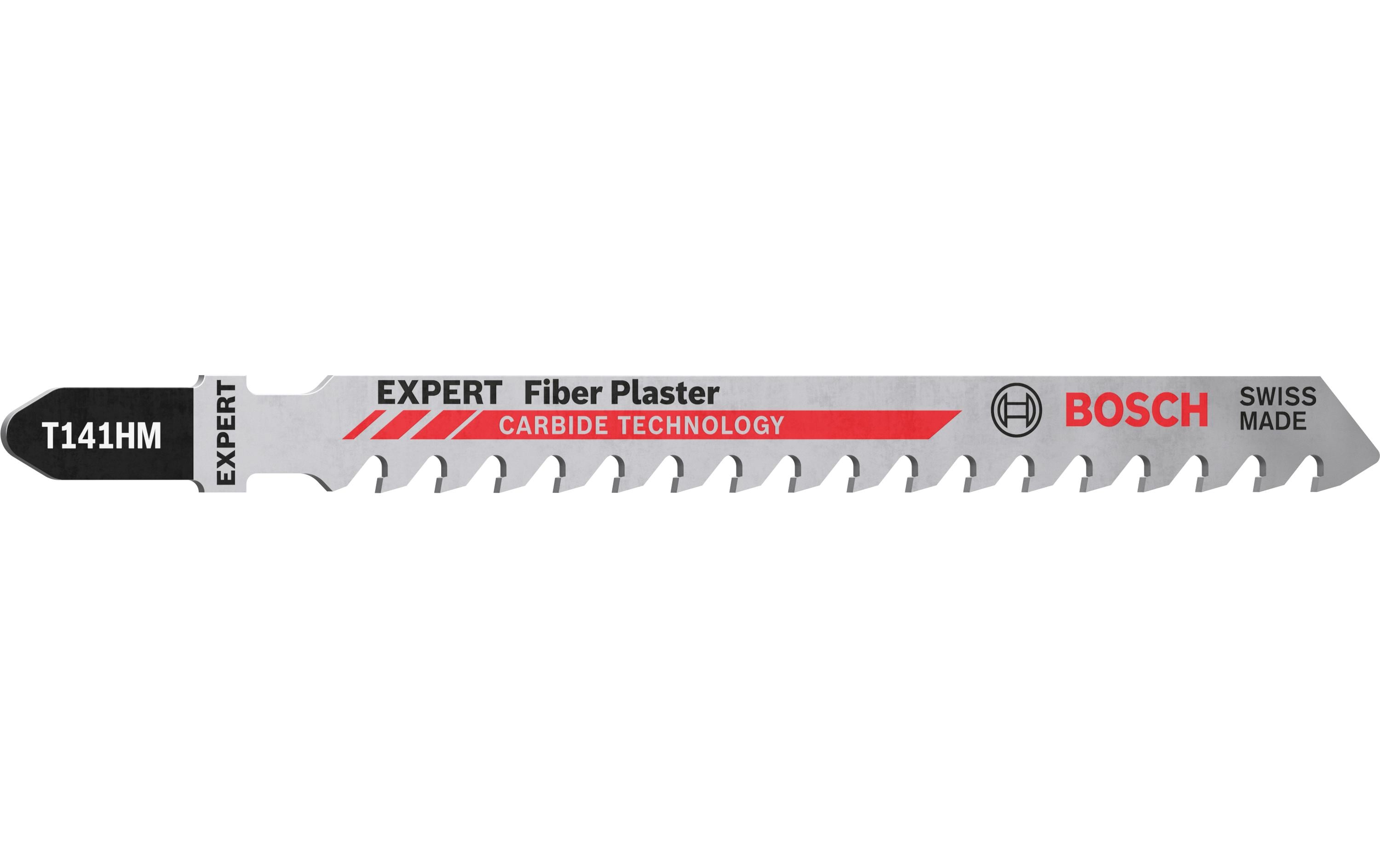 Bosch Professional Stichsägeblatt EXPERT Fiber Plaster T 141 HM, 3 Stück