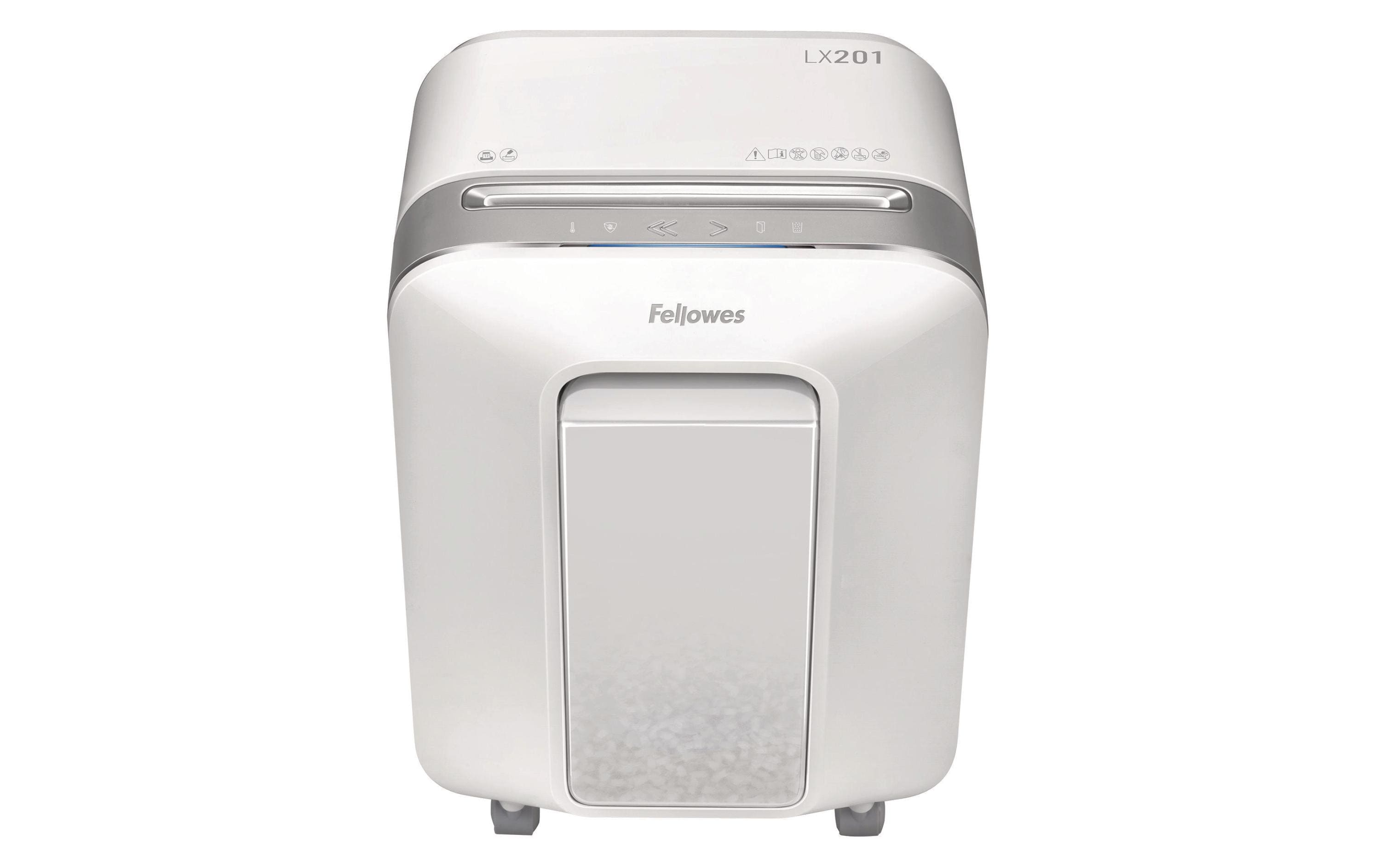 Fellowes Aktenvernichter LX201 P-5, 12 Seiten, Weiss