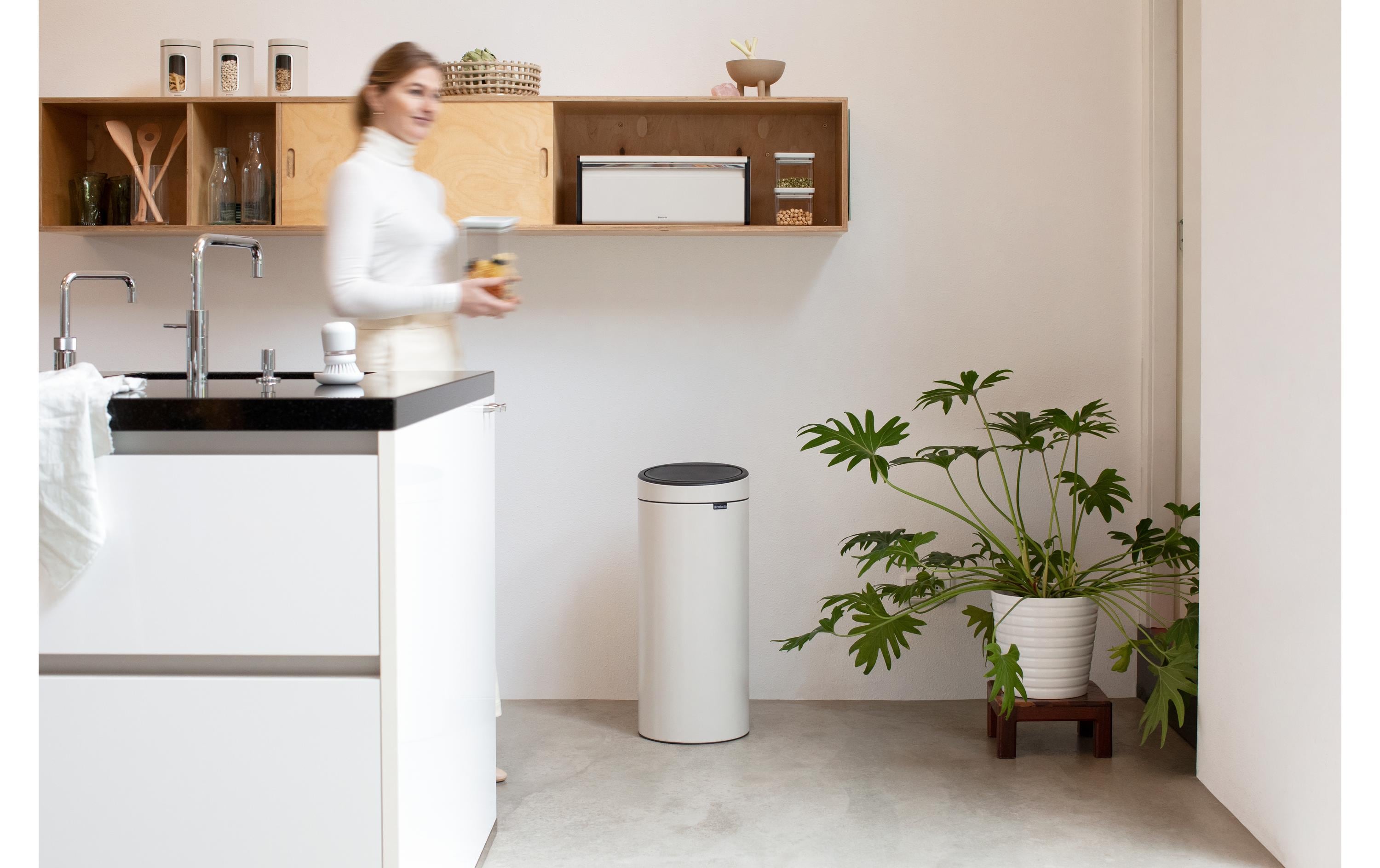 Brabantia Abfalleimer Touch Bin New 30 l, Soft Beige