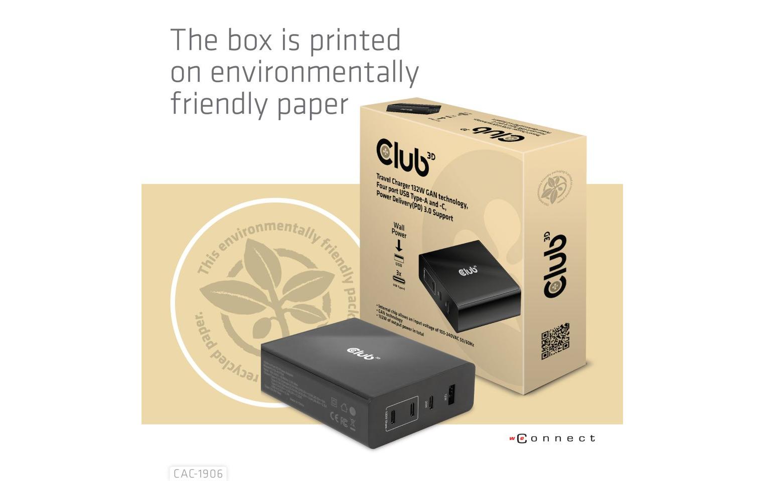 Club 3D USB-Wandladegerät CAC-1906