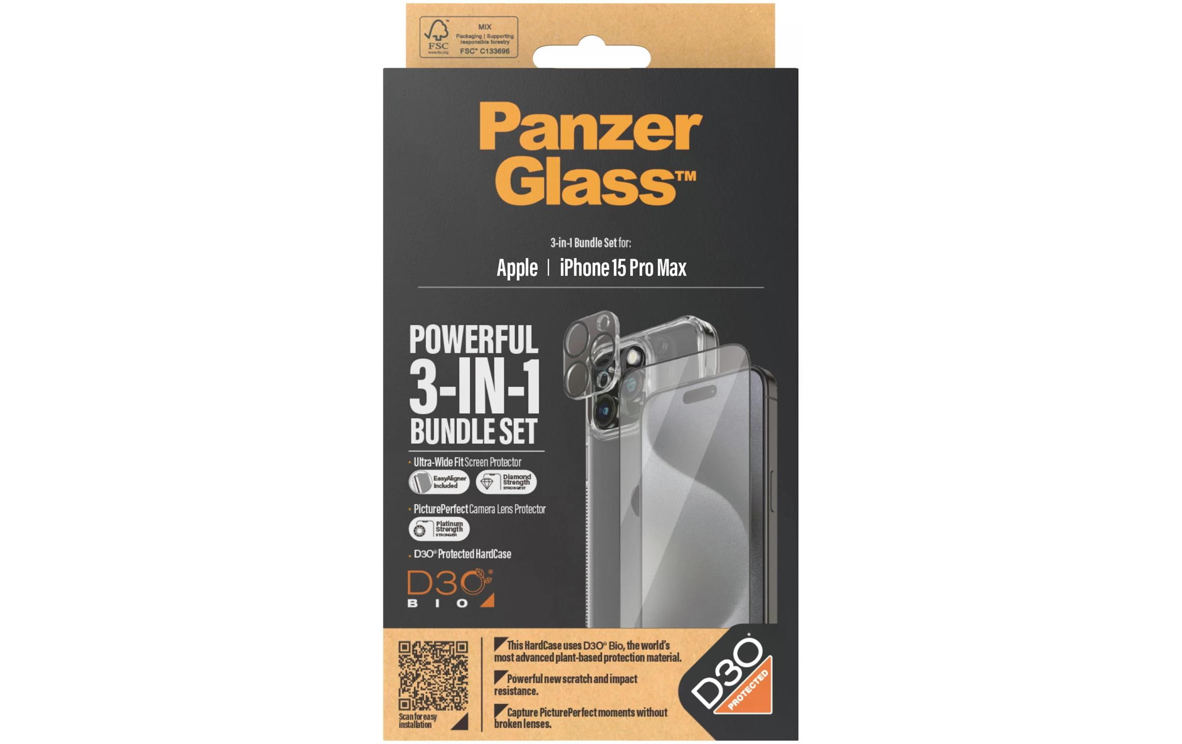 Panzerglass 3-in-1 Bundle iPhone 15 Pro Max